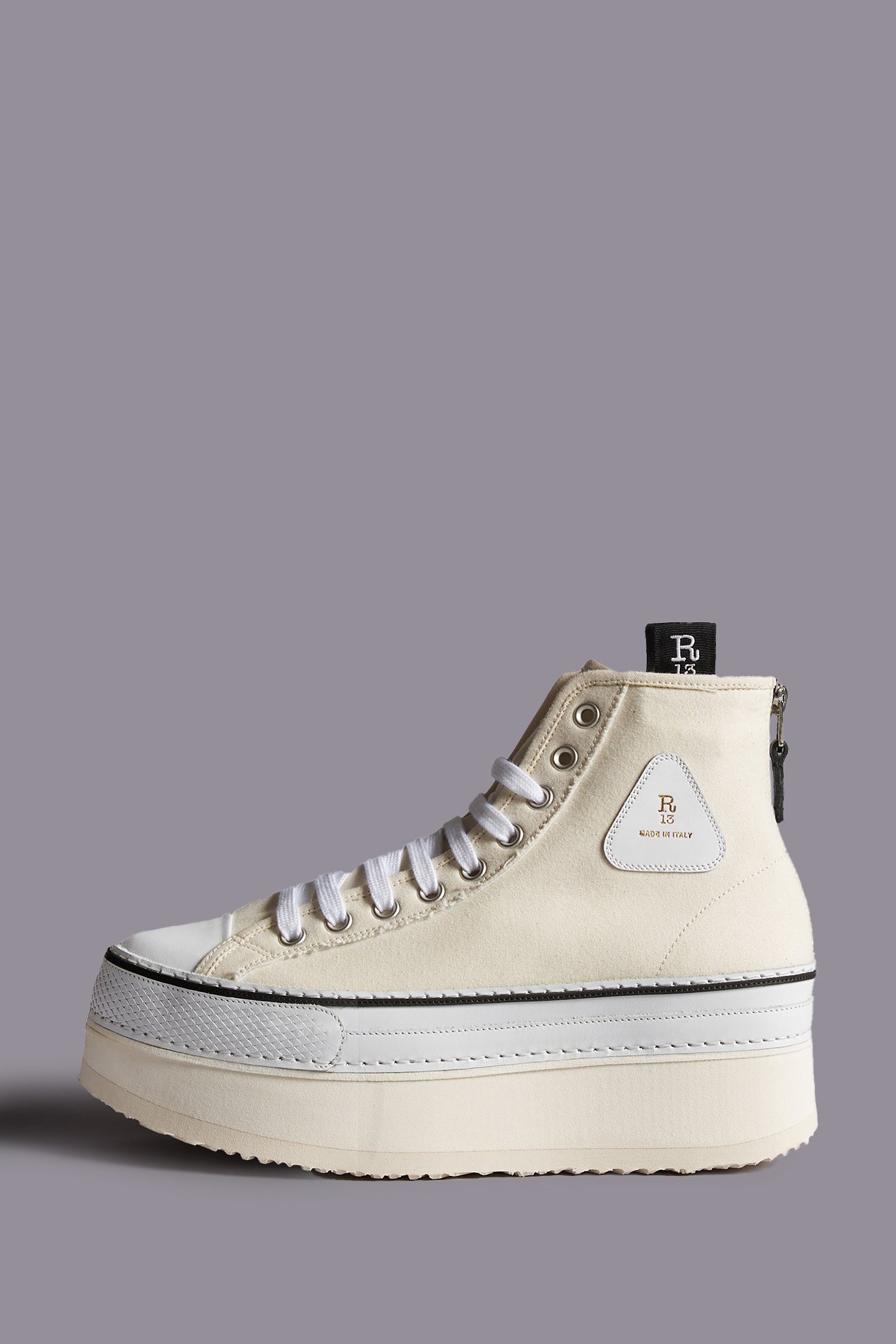 COURTNEY PLATFORM HIGH TOP SNEAKER - ECRU - R13