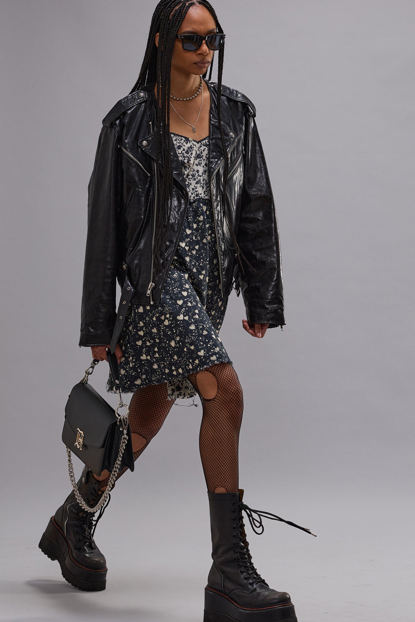 CREWNECK MOTO JACKET - BLACK - R13