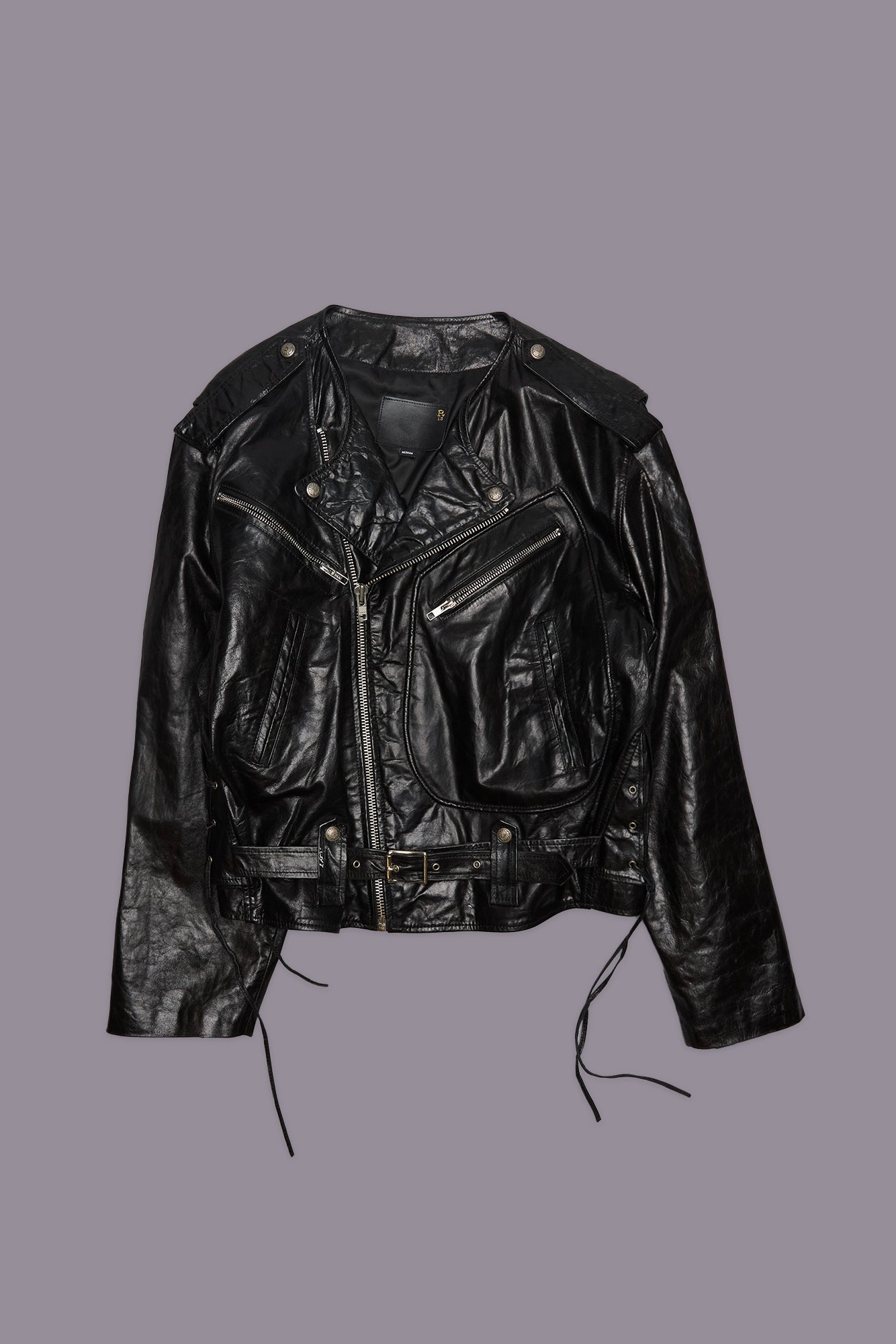 CREWNECK MOTO JACKET - BLACK - R13