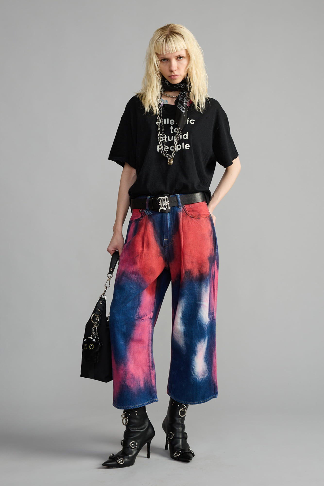 CROP WIDE LEG JEAN - BLAZE ROSE BLUE - R13