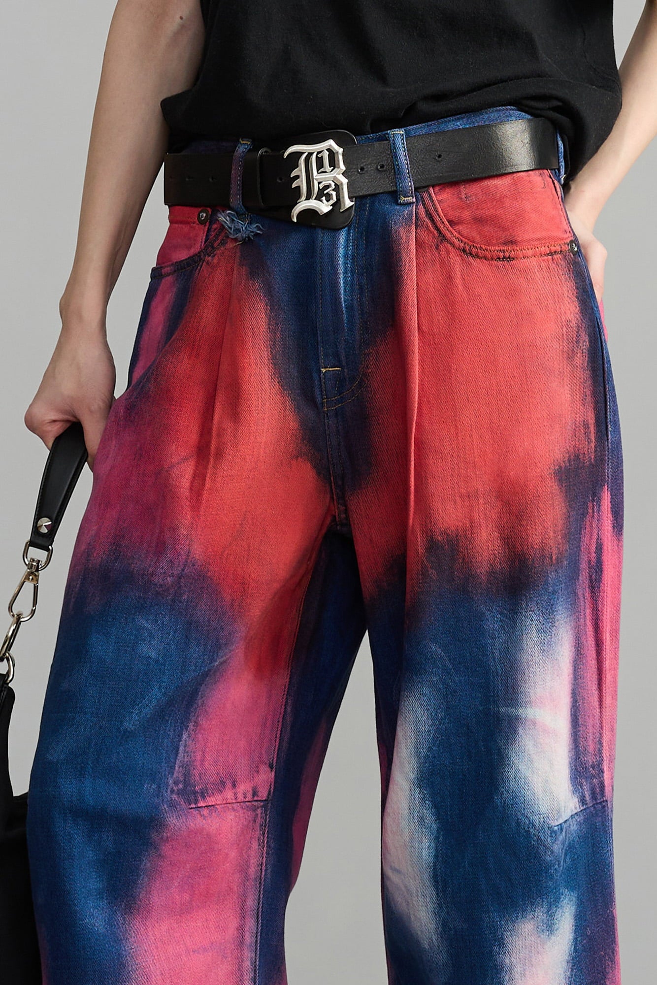CROP WIDE LEG JEAN - BLAZE ROSE BLUE - R13