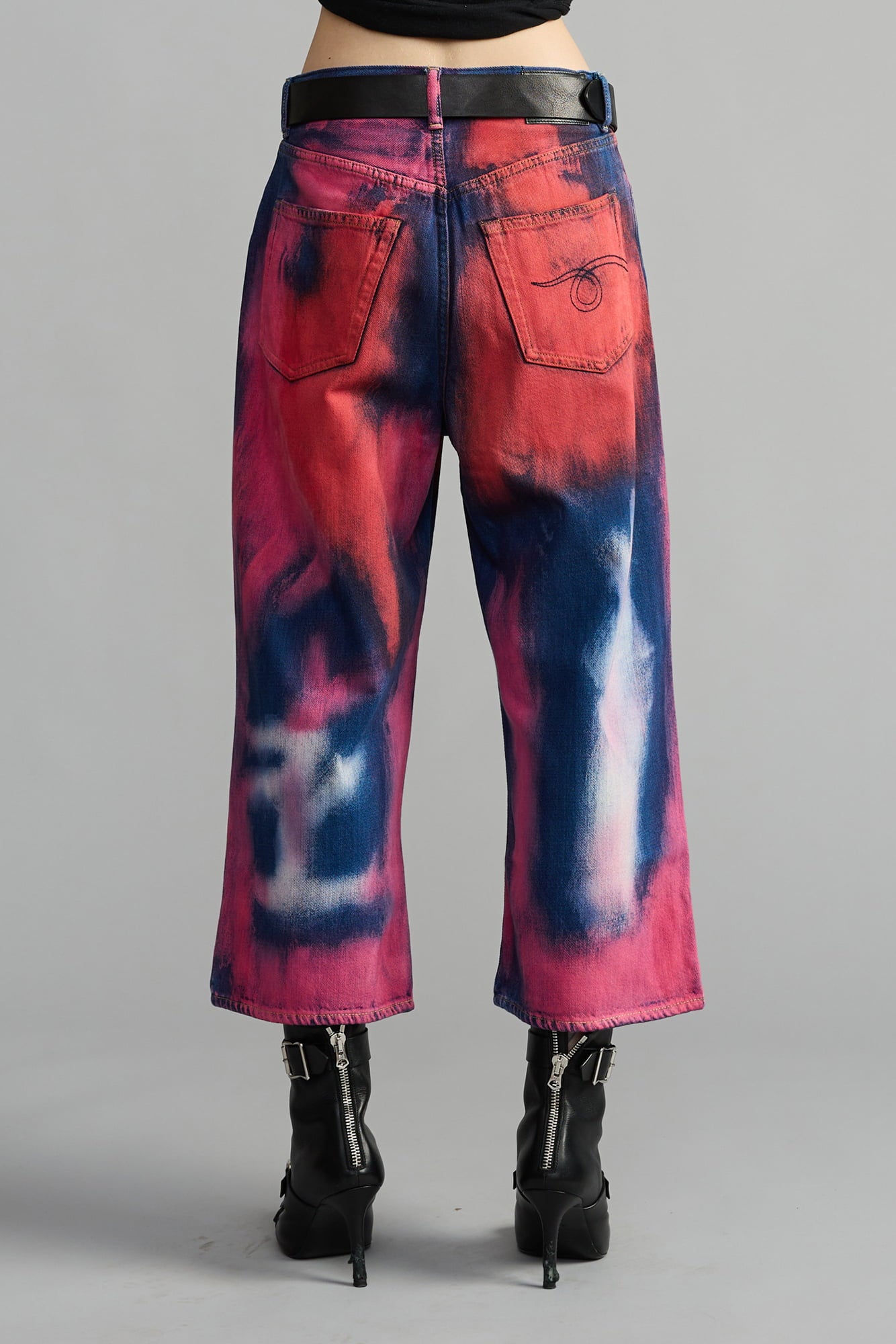 CROP WIDE LEG JEAN - BLAZE ROSE BLUE - R13