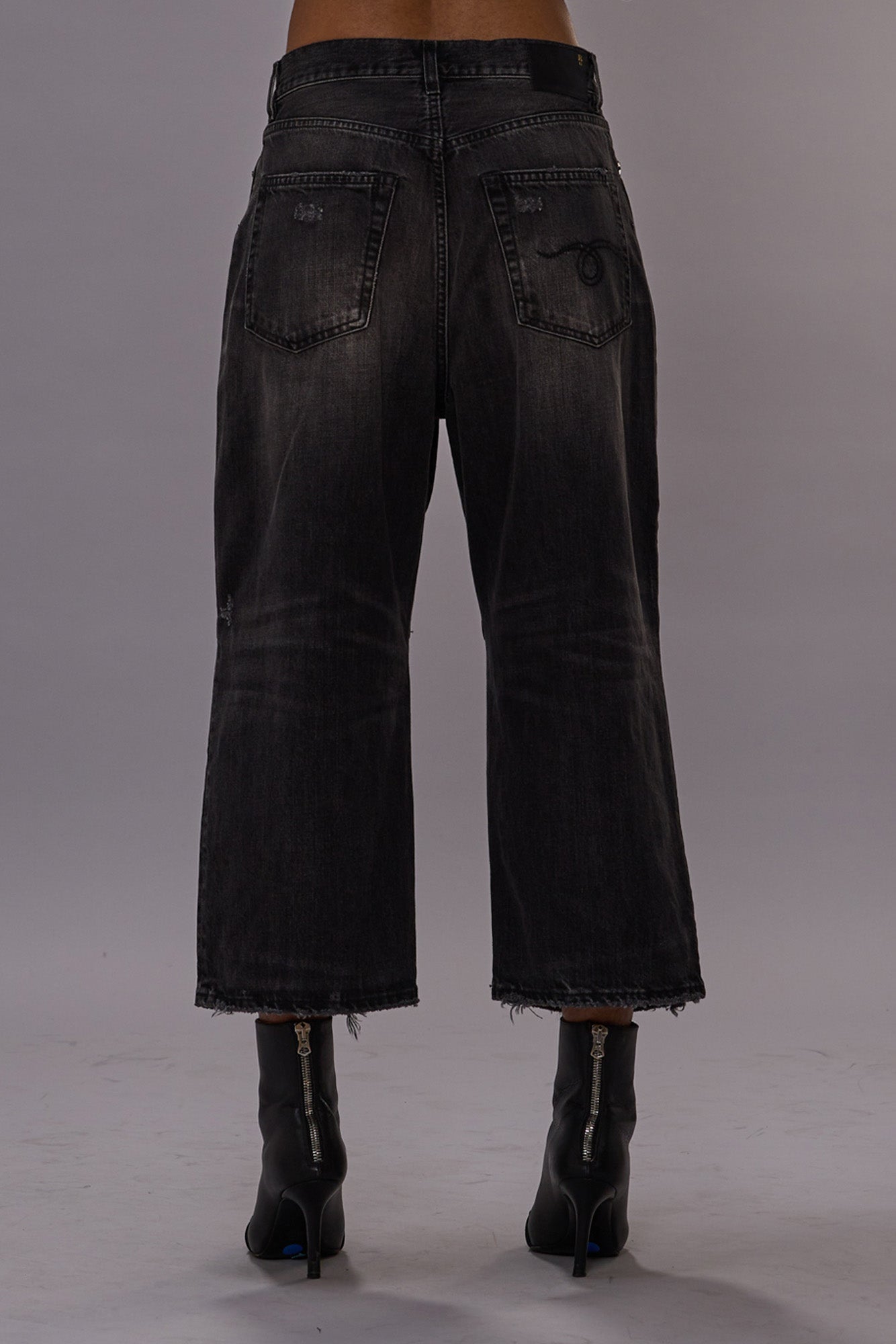 CROP WIDE LEG JEAN WILSON BLACK R13