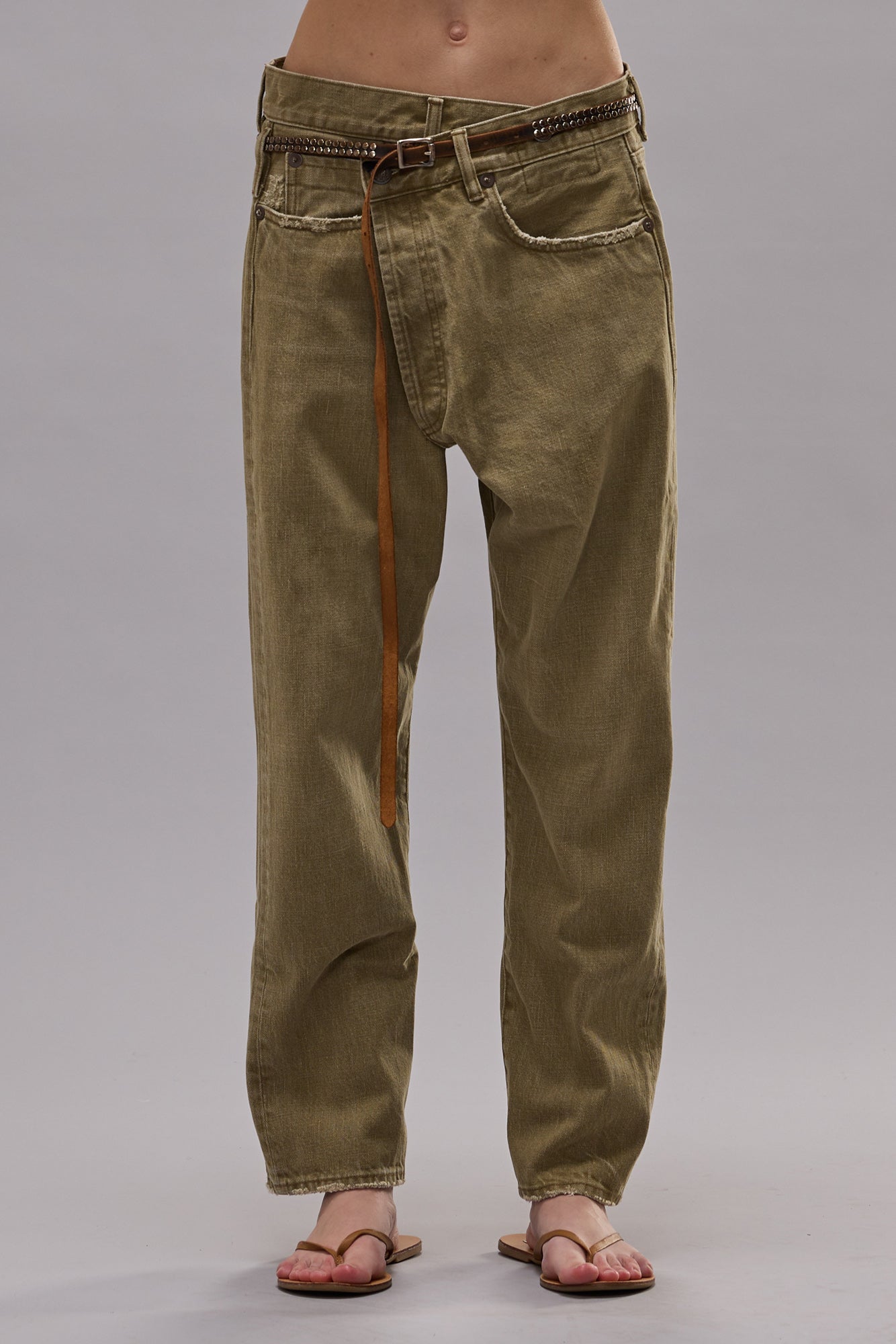 CROSSOVER JEAN - MOSS GREEN - R13