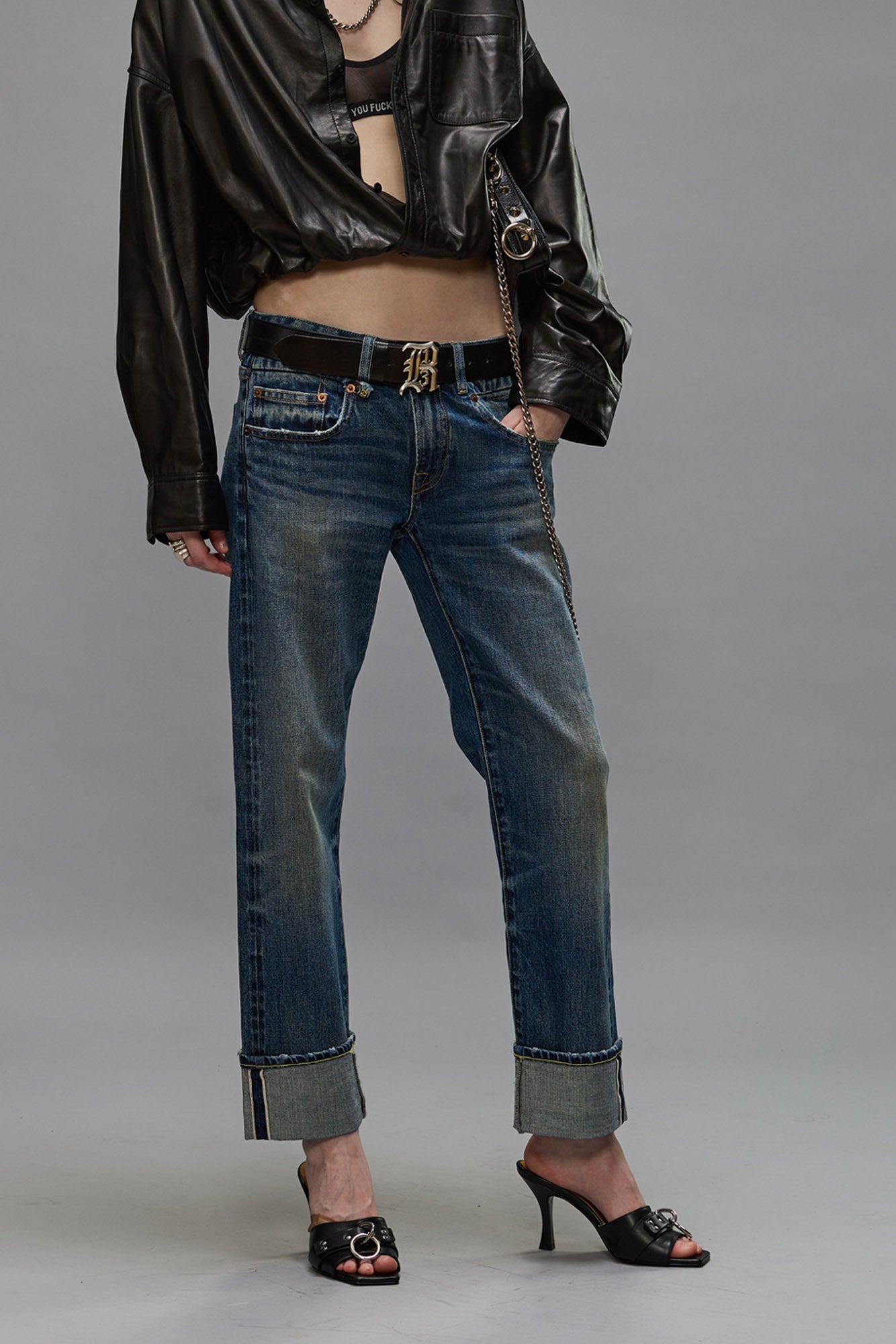 Cuffed Boy Straight - Capel Selvedge Blue - R13