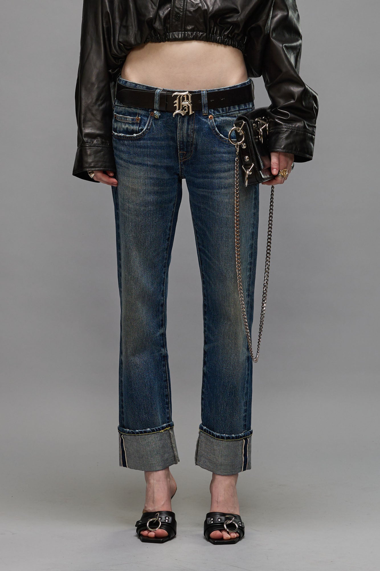 Cuffed Boy Straight - Capel Selvedge Blue - R13