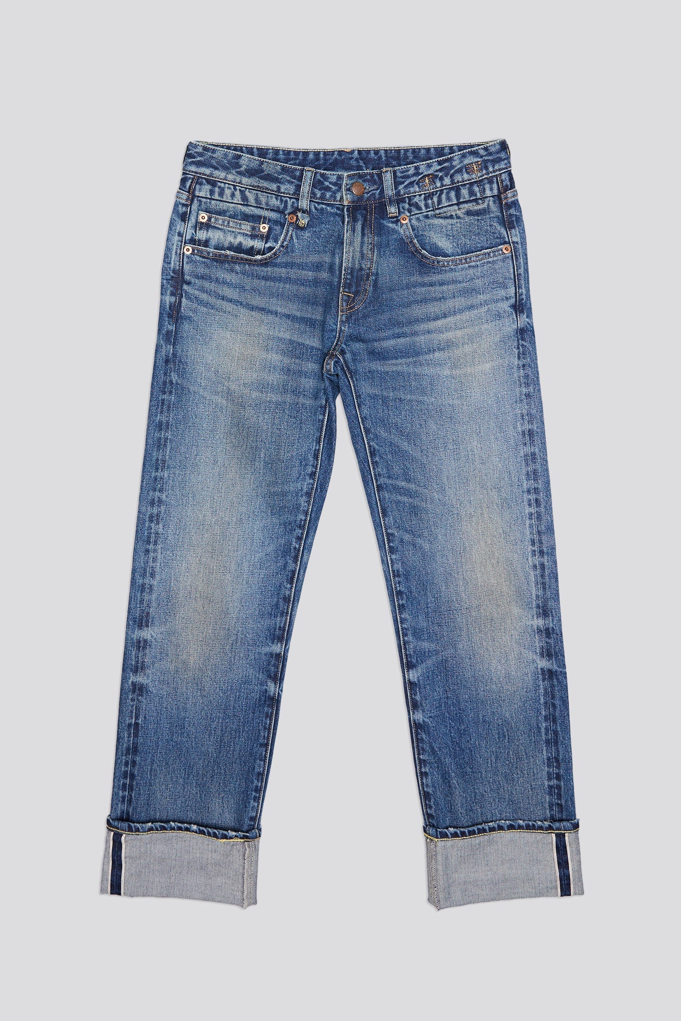 Cuffed Boy Straight - Capel Selvedge Blue - R13