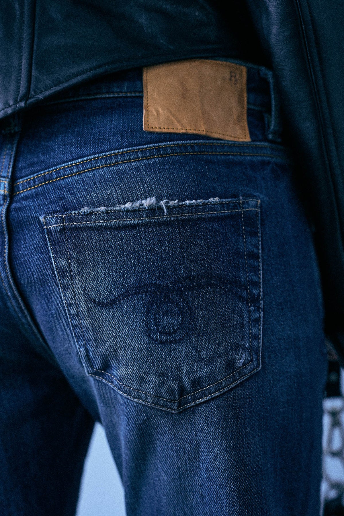 Cuffed Boy Straight - Dalston Selvedge Blue Stretch - R13