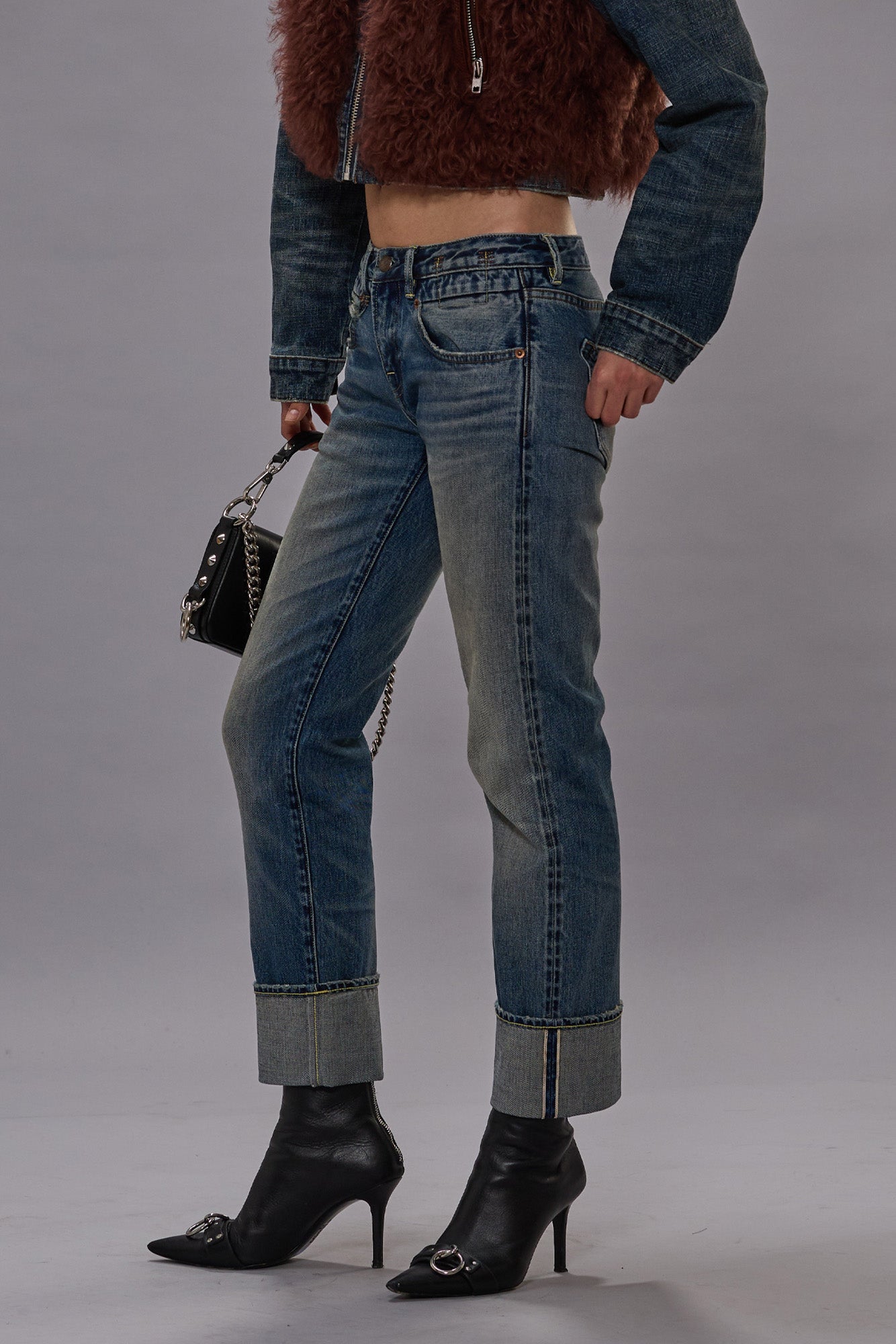 CUFFED BOY STRAIGHT - ESTIN SELVEDGE STRETCH - R13