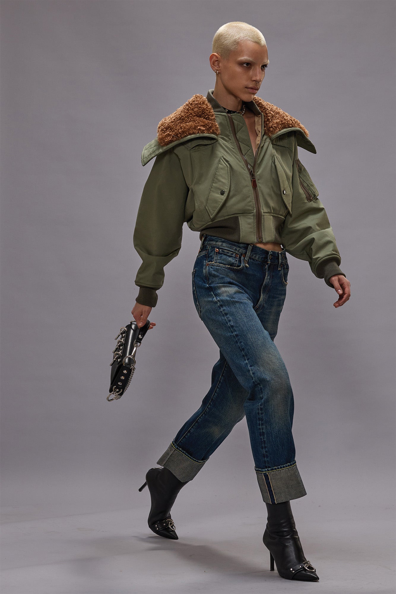 Cuffed Boyfriend Jean - Adelaide Selvedge Blue