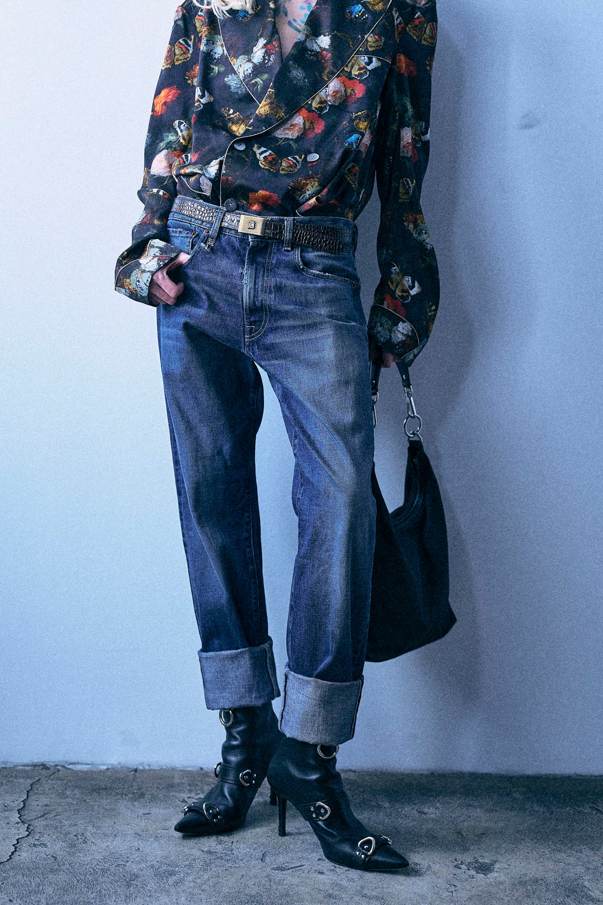 Cuffed Boyfriend Jean - Dalston Selvedge Blue - R13
