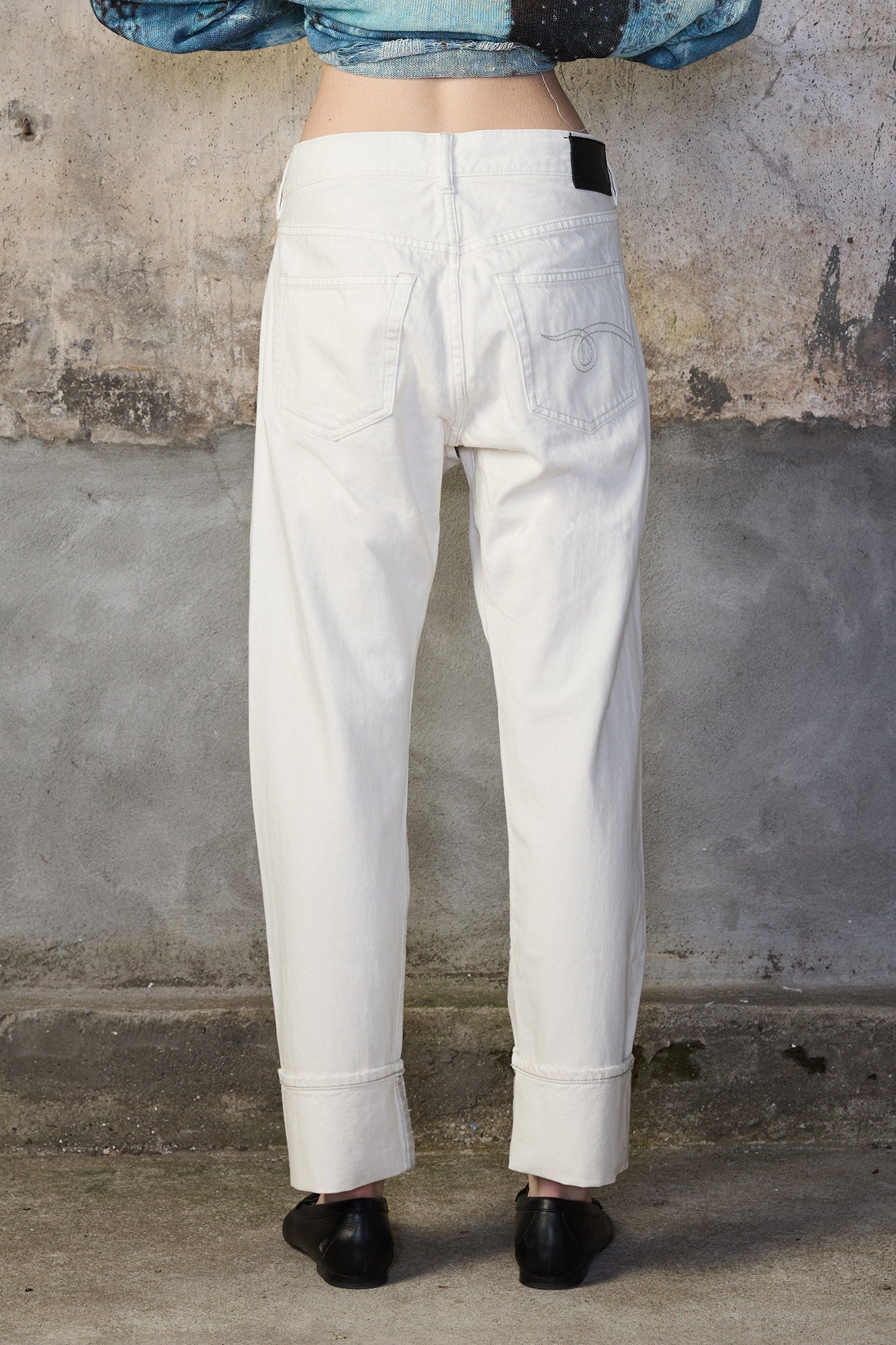 Cuffed Crossover - Cement White - R13