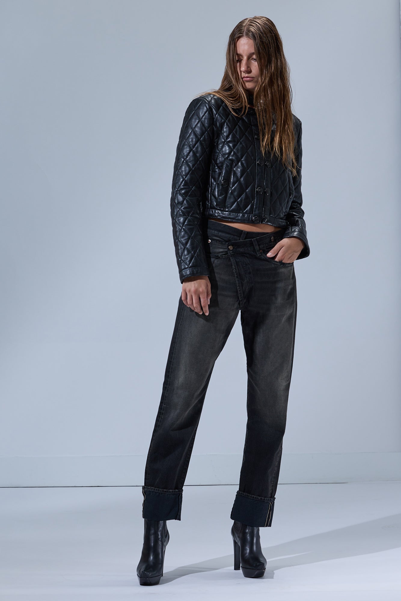 CUFFED CROSSOVER - PHANTOM SELVEDGE BLACK - R13