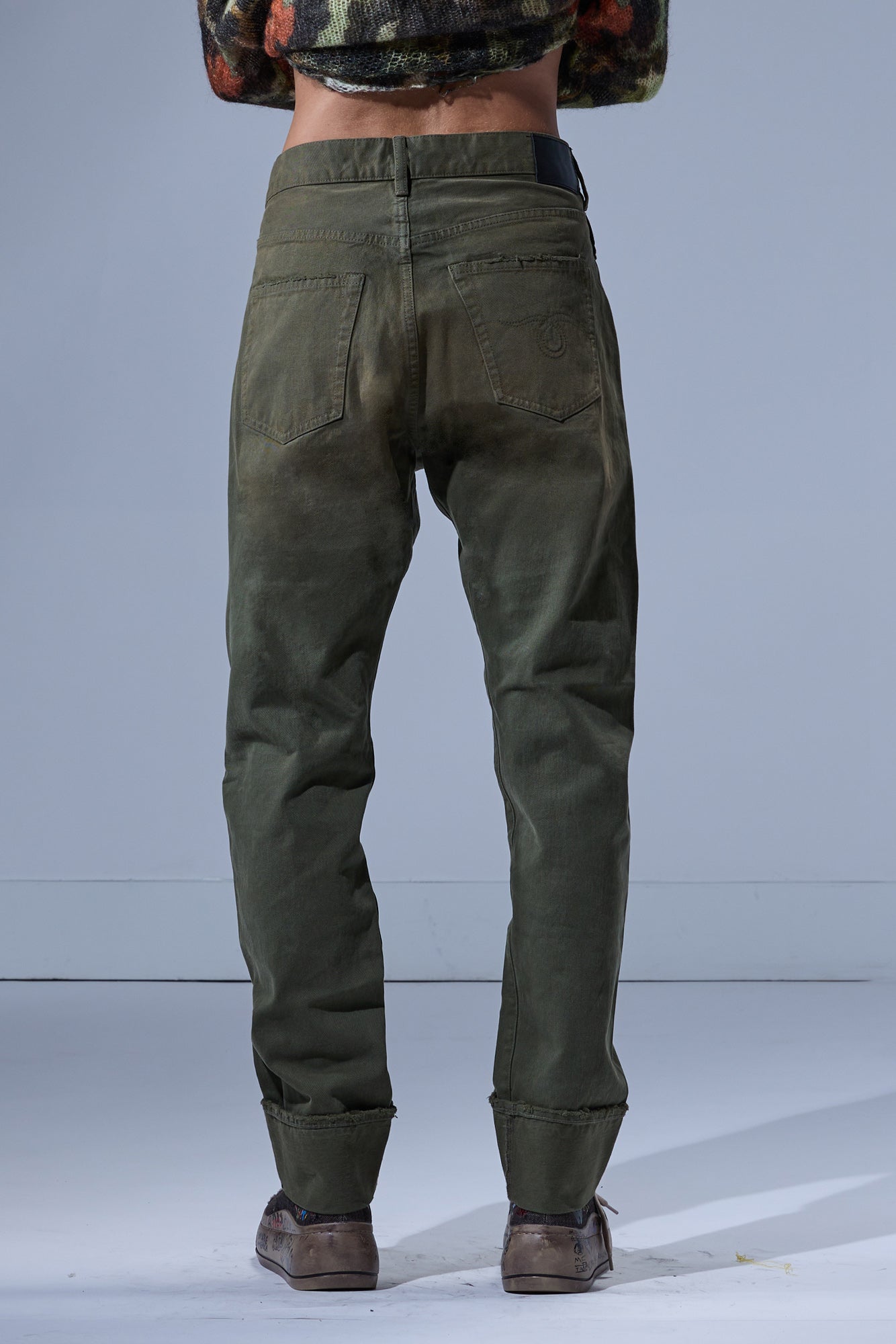 CUFFED CROSSOVER - VINTAGE OLIVE SELVEDGE GREEN - R13