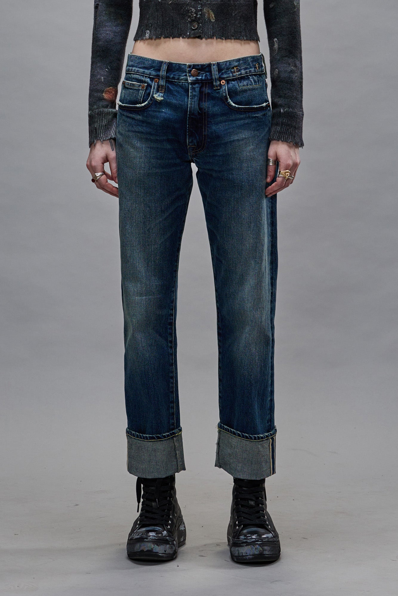 Cuffed Romeo Jean - Caslon Selvedge Blue - R13