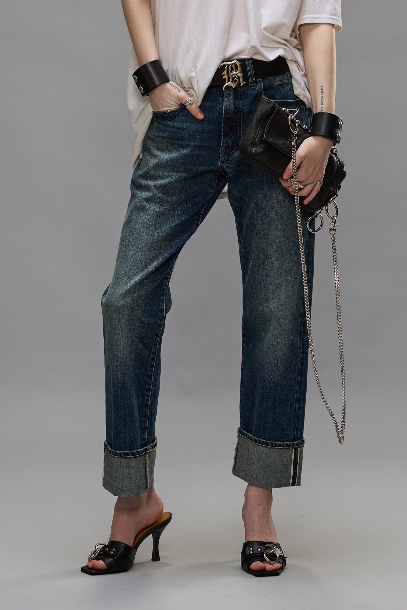 Cuffed Romeo Jean - Caslon Selvedge Blue - R13