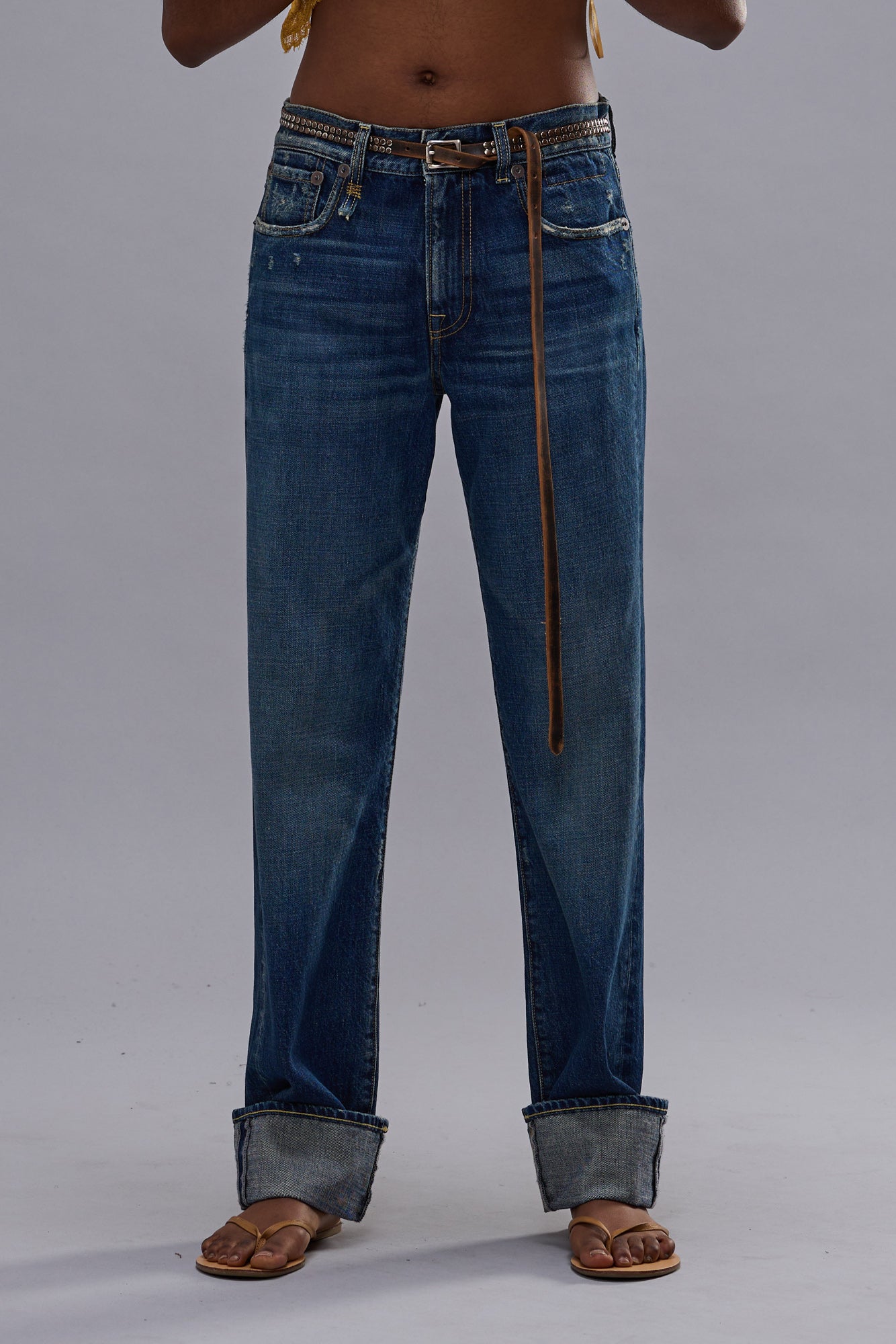 CUFFED ROMEO JEAN - OASIS BLUE - R13
