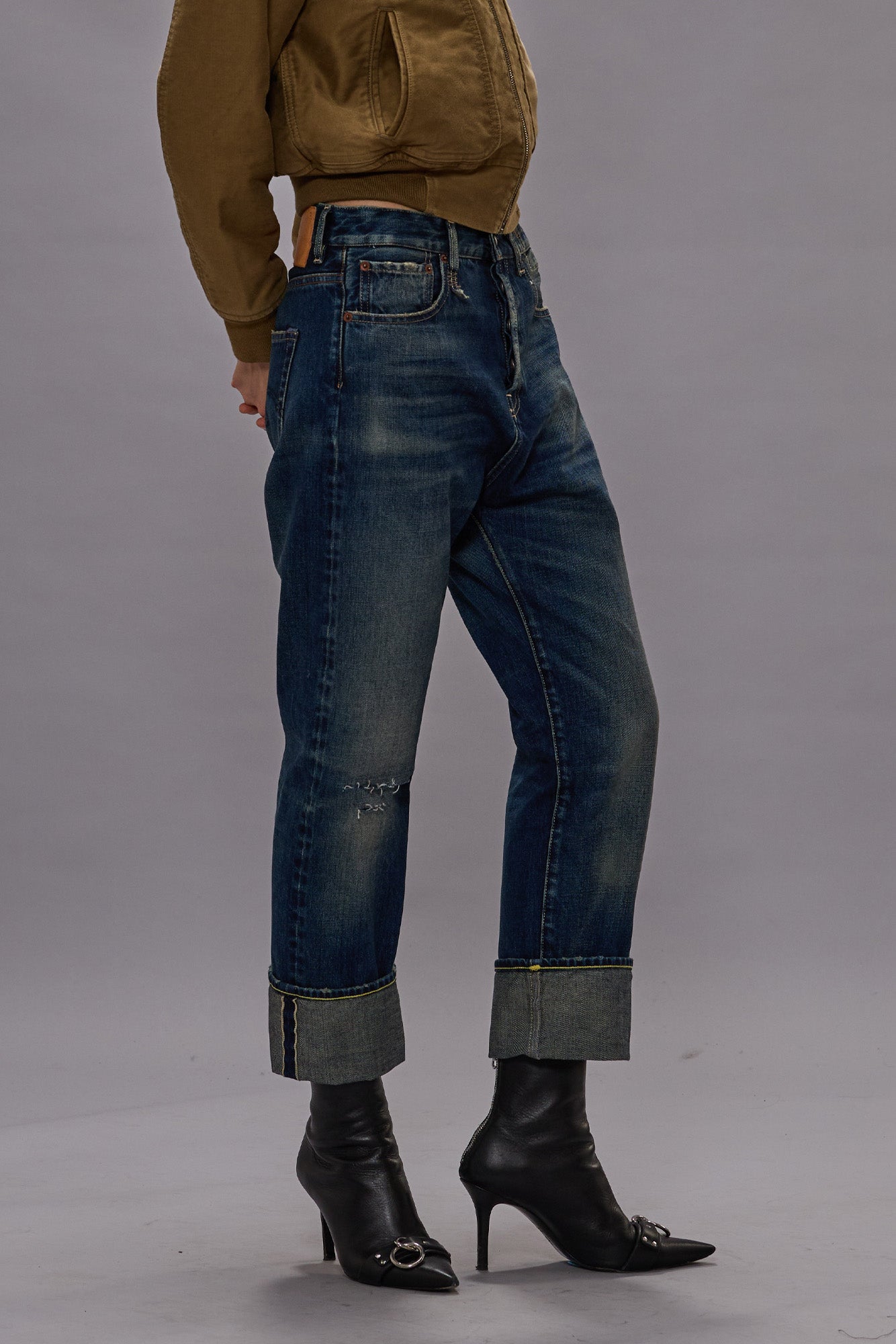 CUFFED TAILORED DROP - ADELAIDE SELVEDGE BLUE - R13