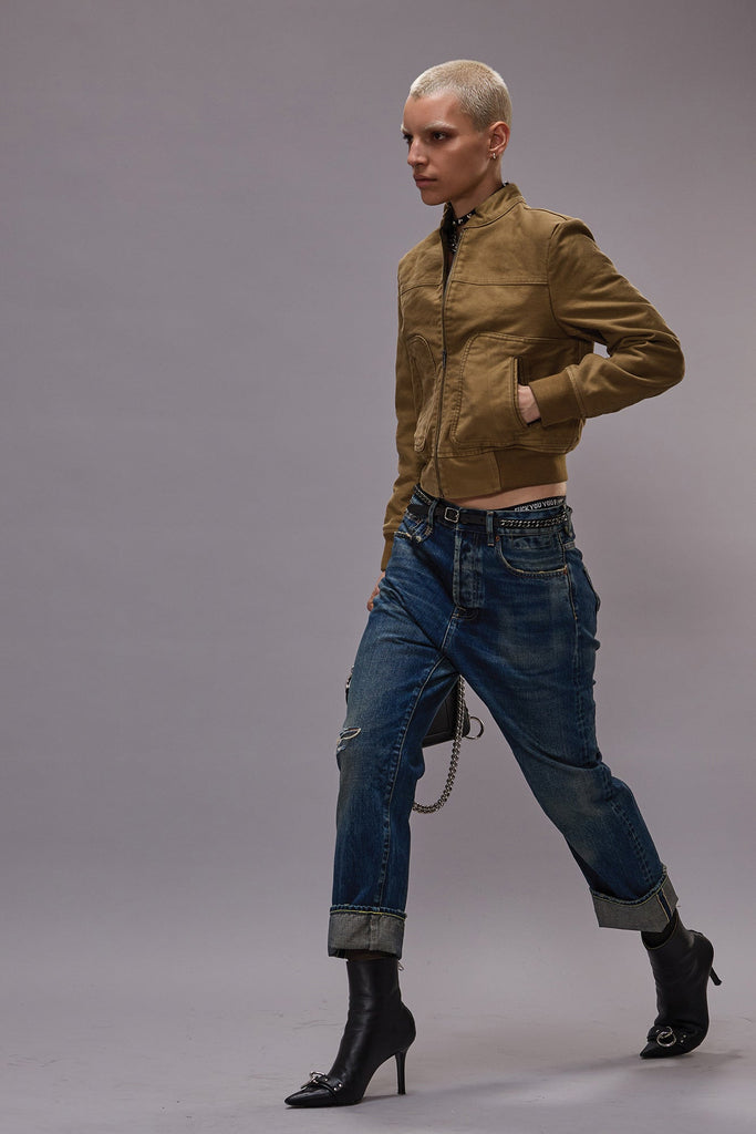 CUFFED TAILORED DROP - ADELAIDE SELVEDGE BLUE