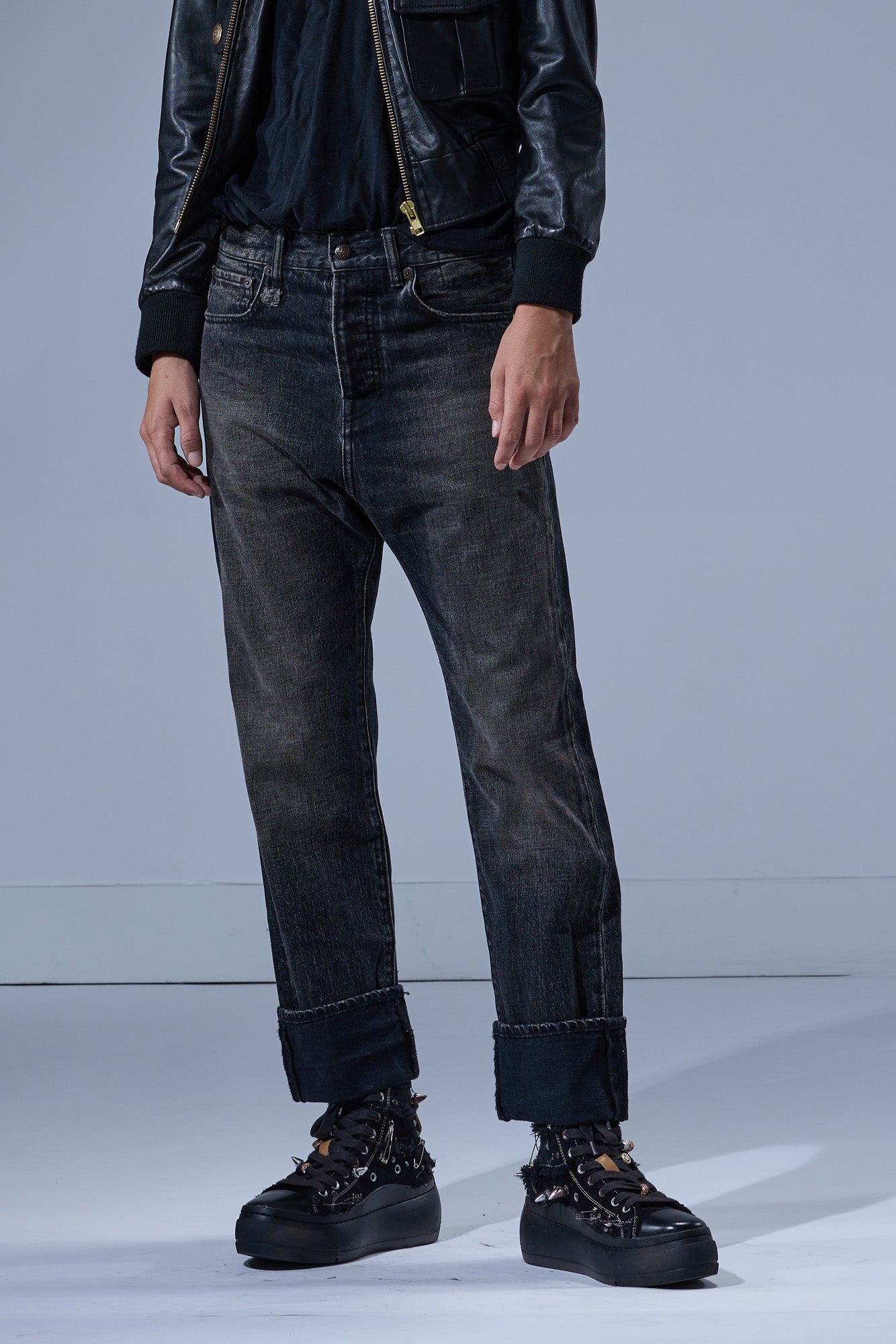 CUFFED TAILORED DROP - ASHBURY BLACK - R13