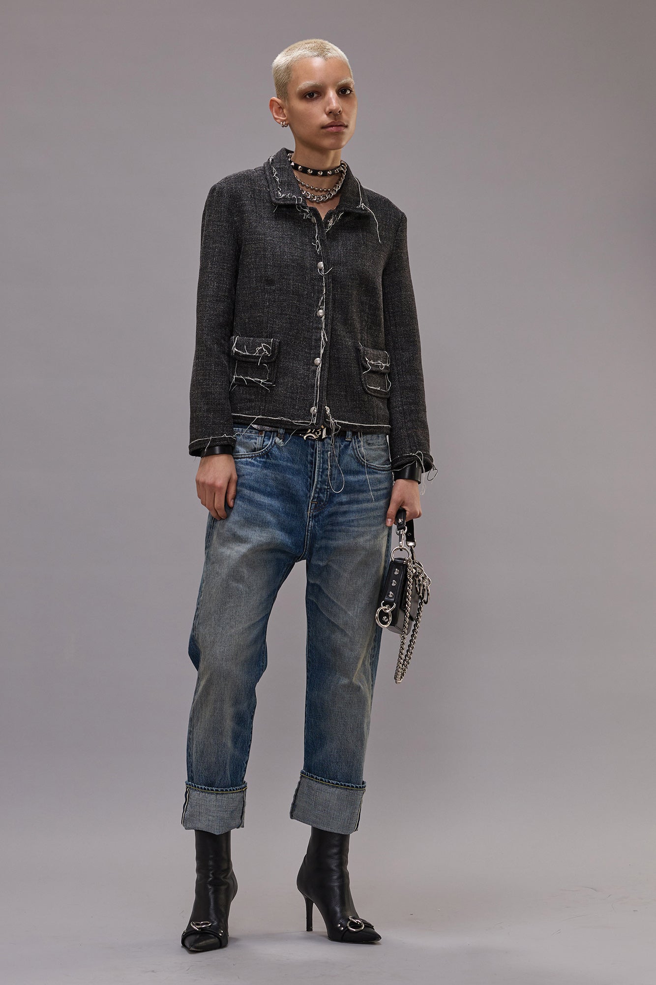 CUFFED TAILORED DROP - ESTIN SELVEDGE BLUE