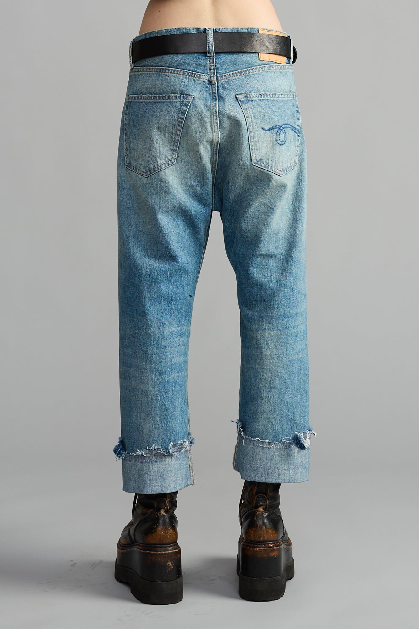 R13 デニム CUFFED TAILORED DROP - LAPIS SELVEDGE BLUE - R13
