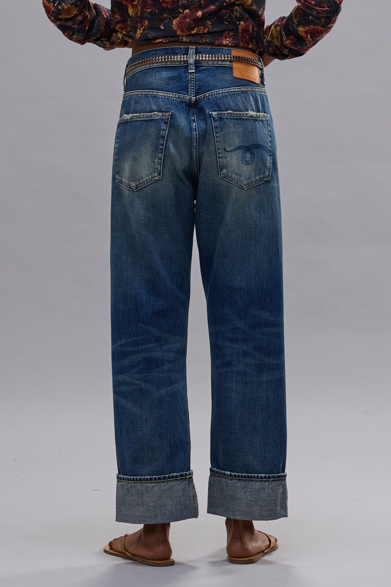 CUFFED X-BOYFRIEND JEAN - ABYSS SELVEDGE BLUE - R13