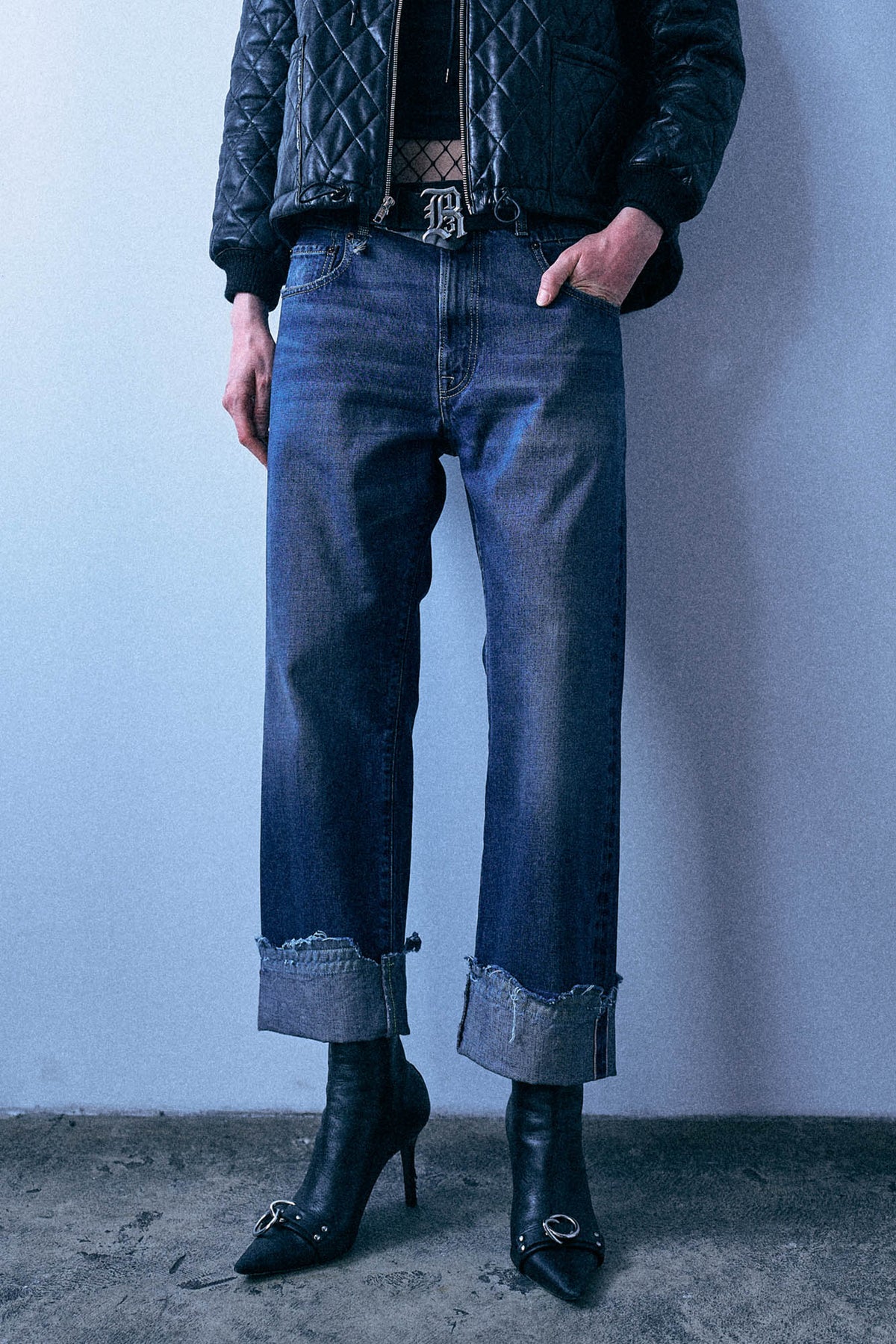 Cuffed X-Boyfriend Jean - Dalston Selvedge Blue - R13