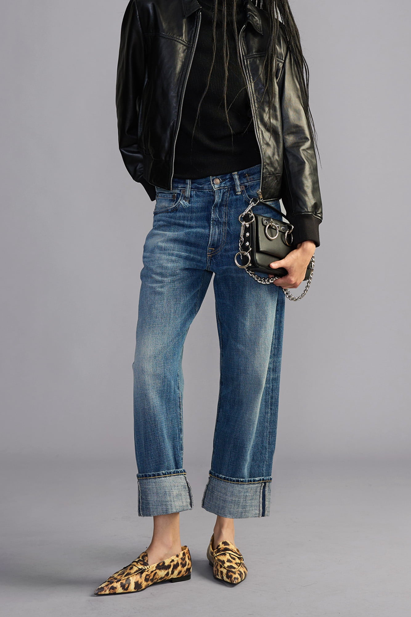 Cuffed X-Boyfriend Jean - Sanford Blue - R13
