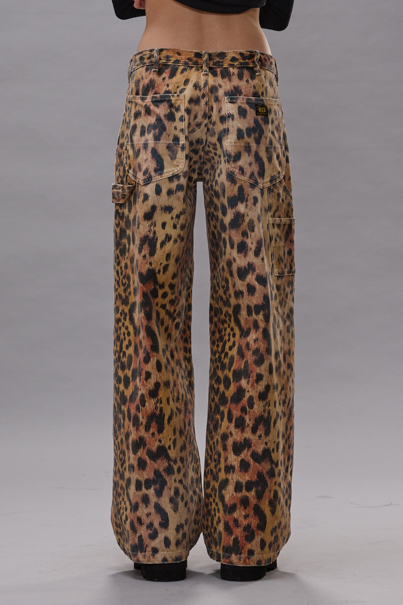 D'Arcy Flare Carpenter Pant - Vintage Orange Leopard - R13