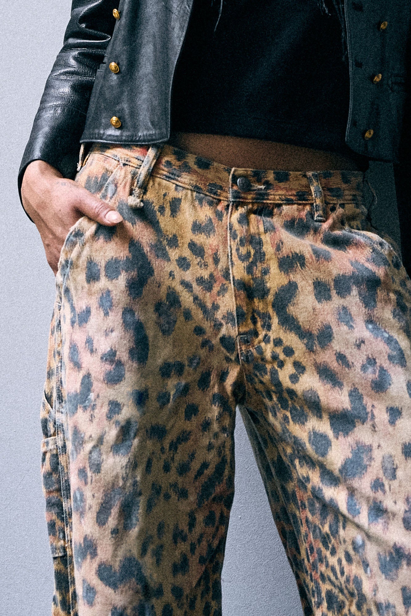 D'Arcy Flare Carpenter Pant - Vintage Orange Leopard - R13