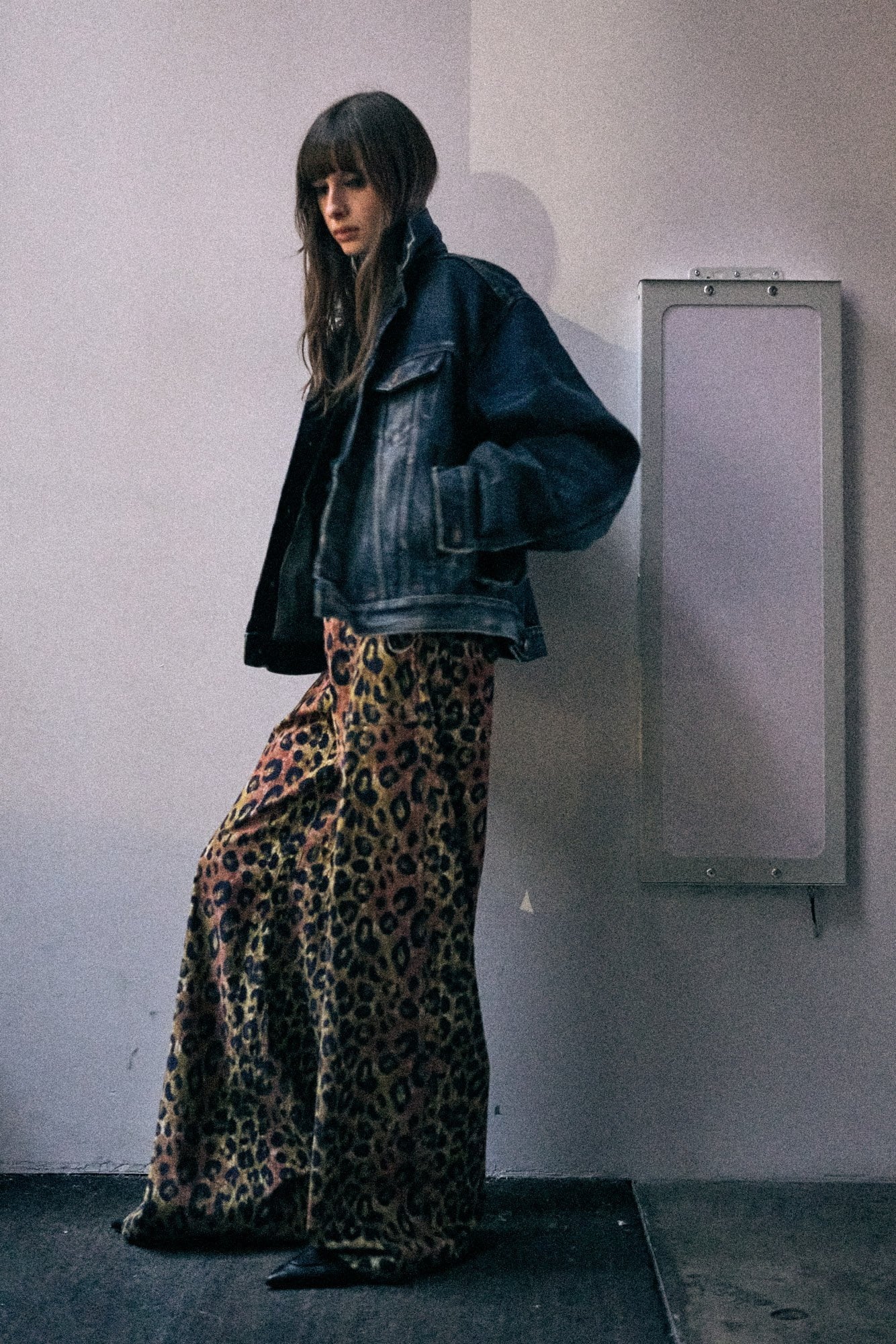 D'arcy Flare Utility Pants - Light Brown Pink Leopard
