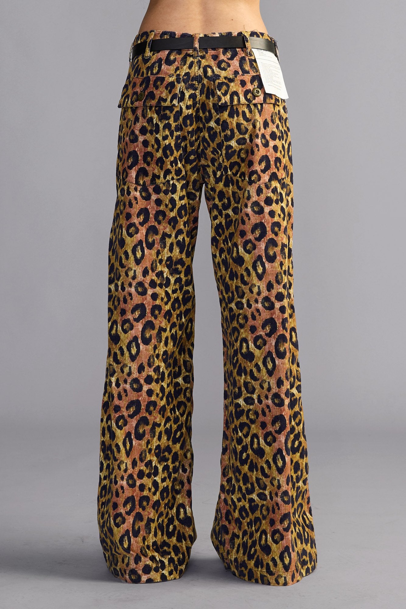 D'arcy Flare Utility Pants - Light Brown Pink Leopard - R13