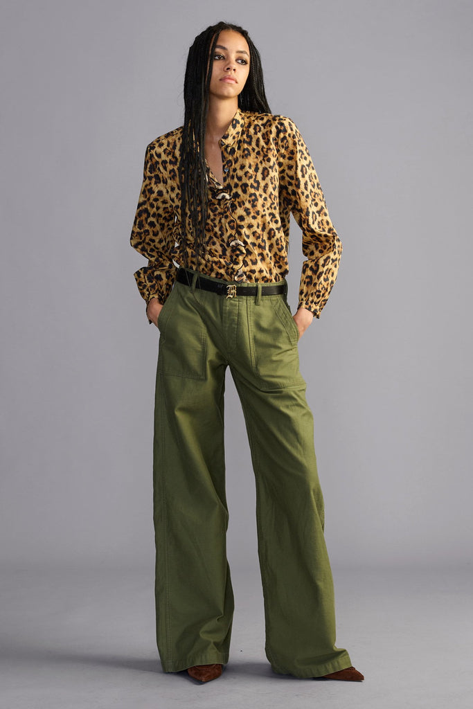 D'Arcy Flare Utility Pants - Olive Green