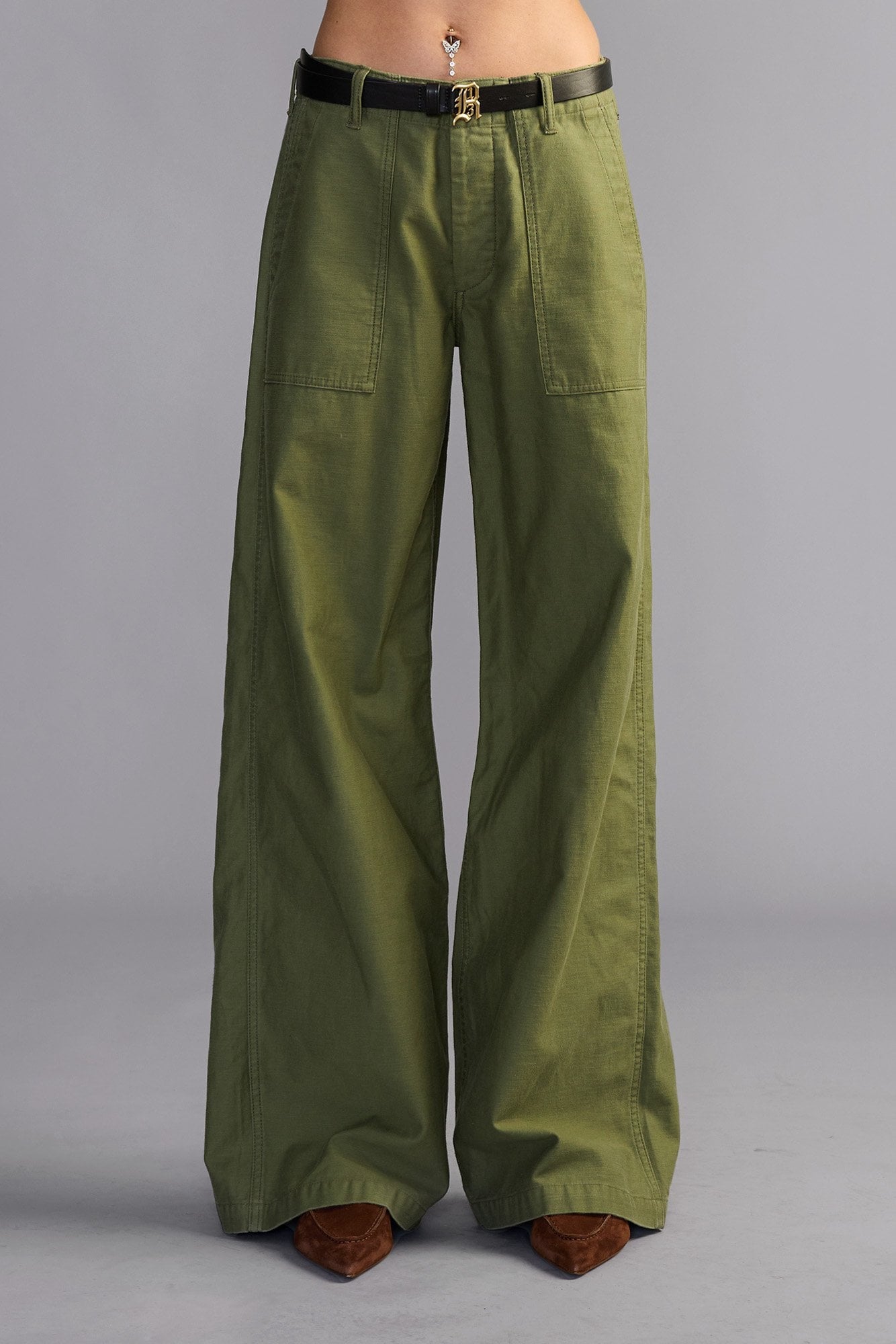 D'Arcy Flare Utility Pants - Olive Green - R13