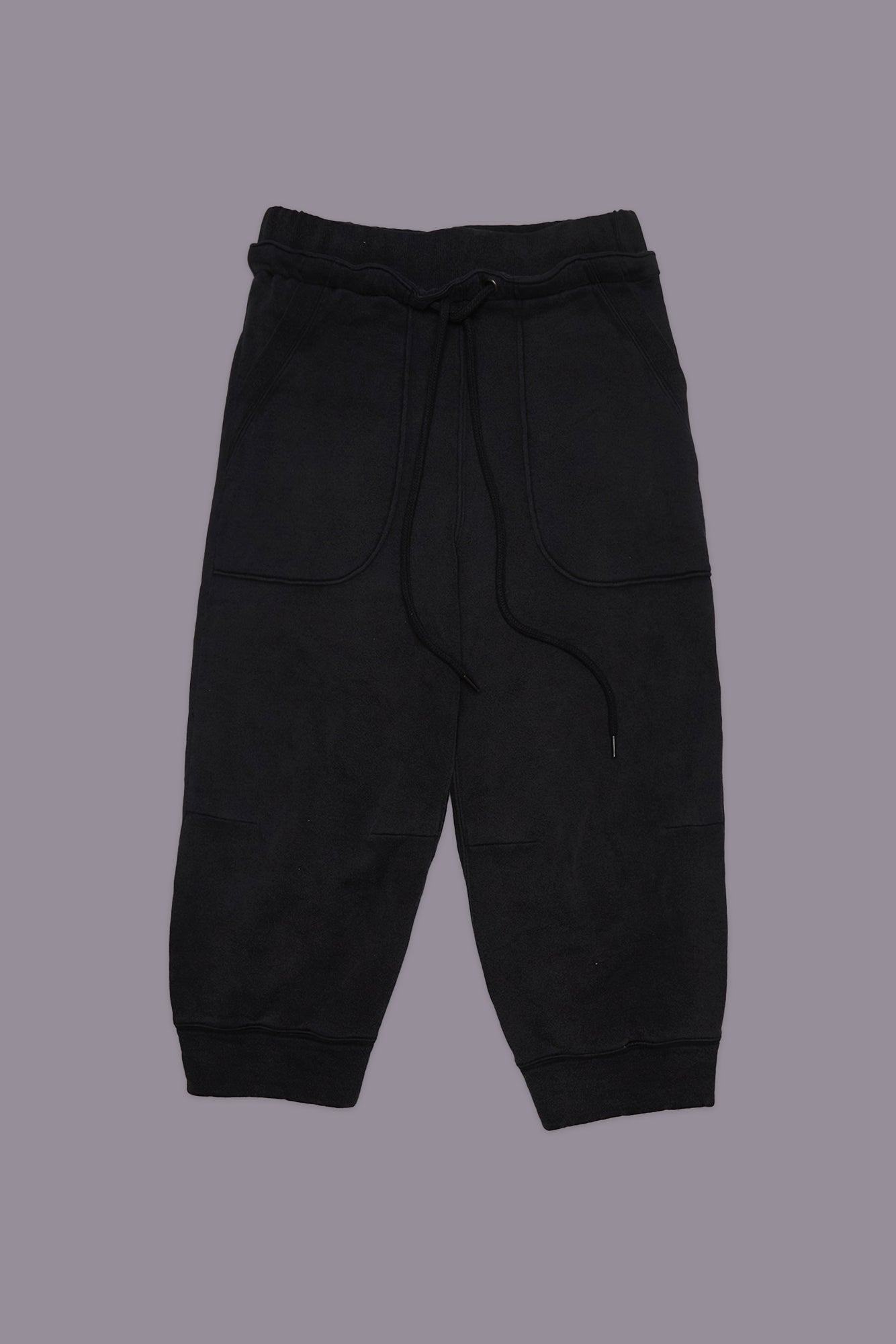 DECONSTRUCTED CROPPED SWEATPANT - BLACK - R13