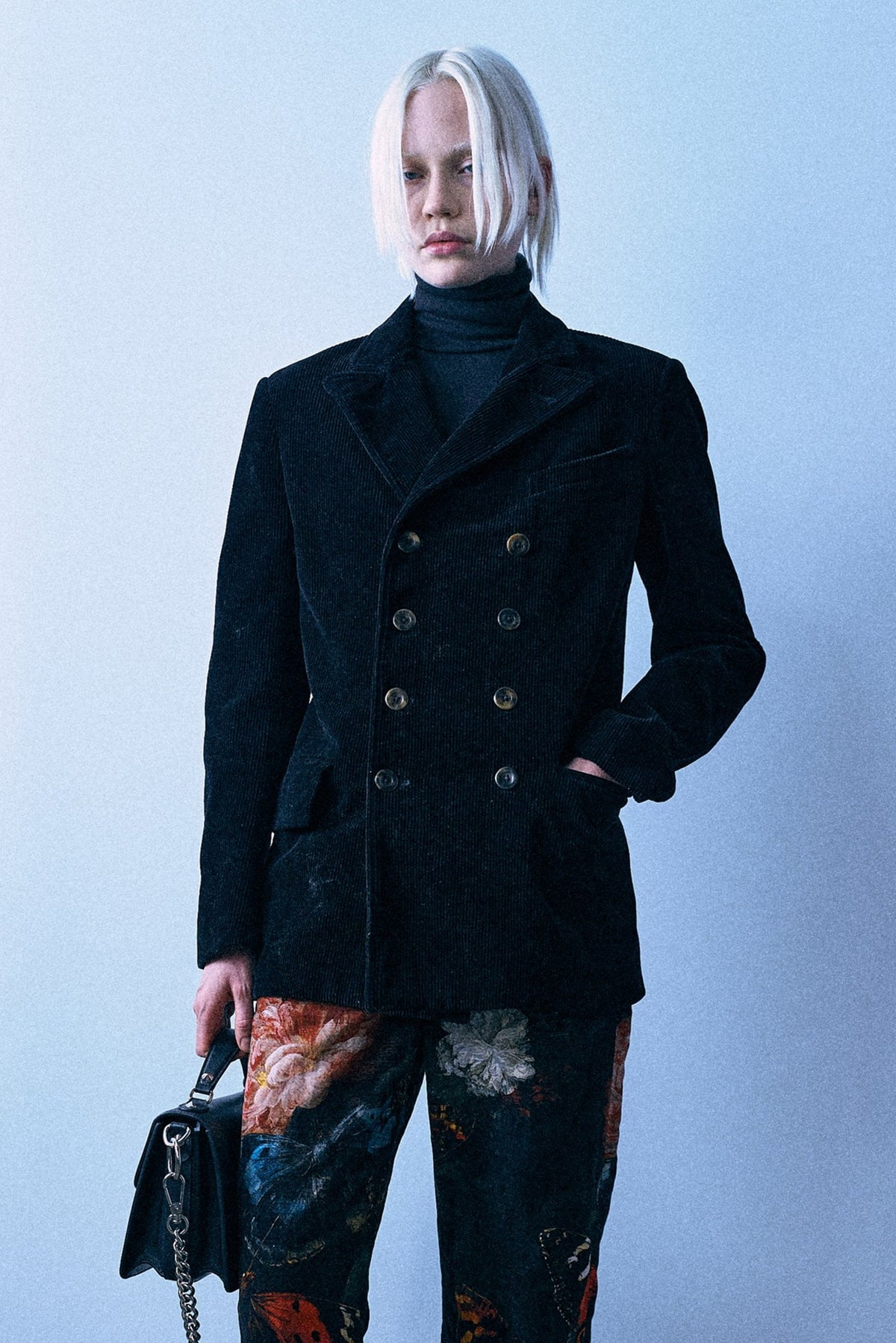 Double Breasted Boyfriend Blazer - Black - R13