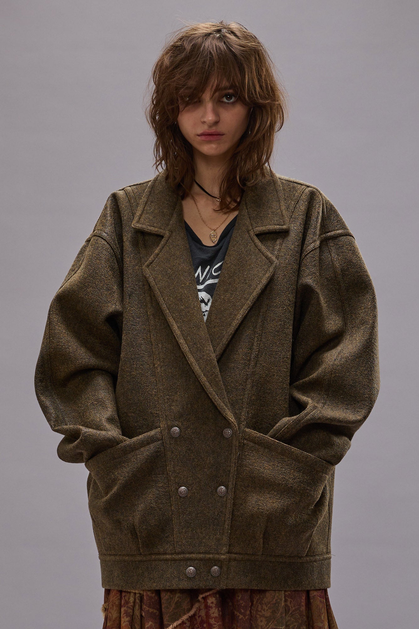 Double Breasted Jacket - Coated Wool - R13