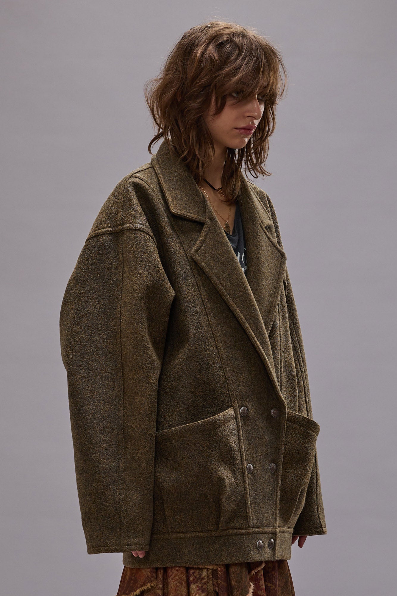 Double Breasted Jacket - Coated Wool - R13