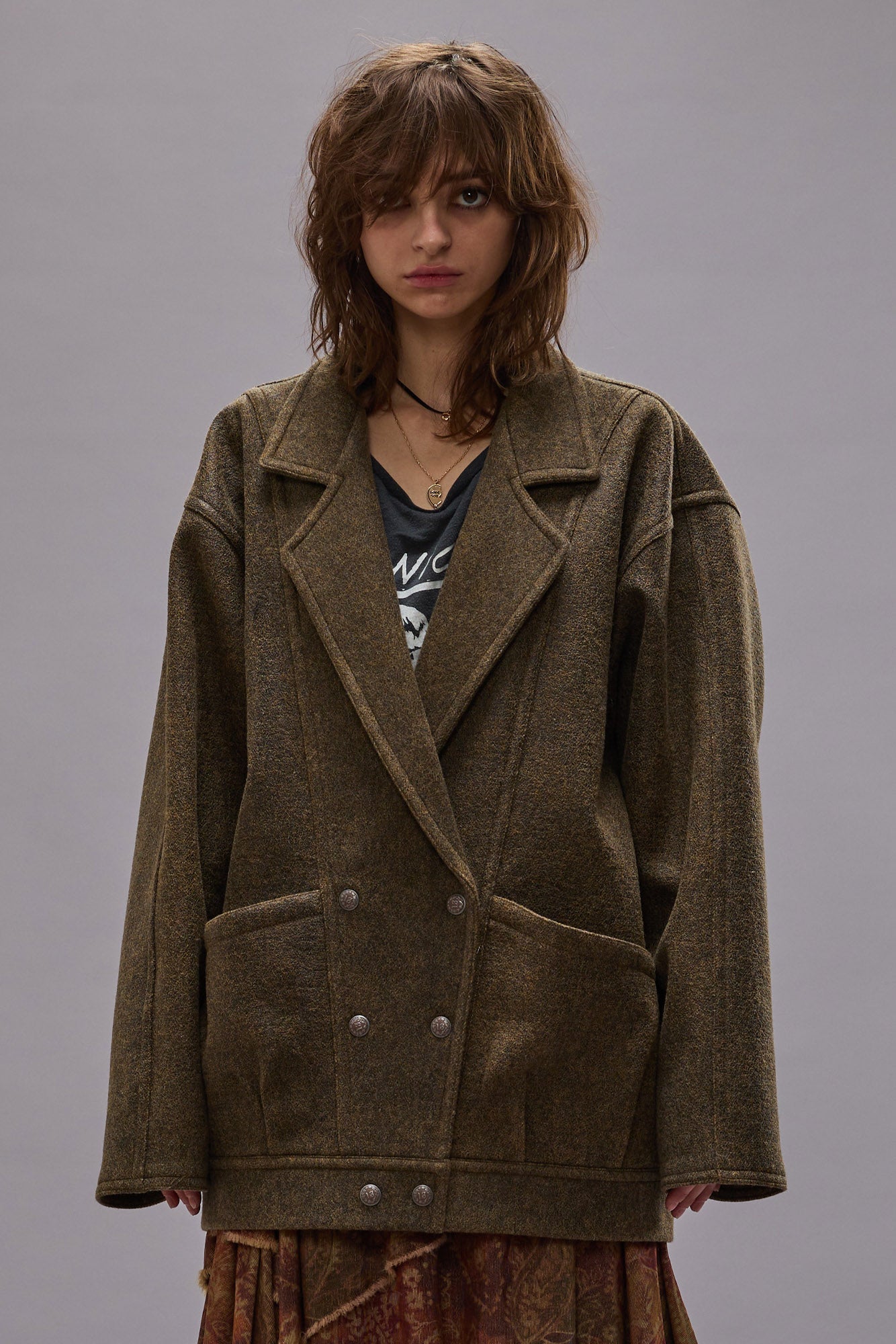 Double Breasted Jacket - Coated Wool - R13