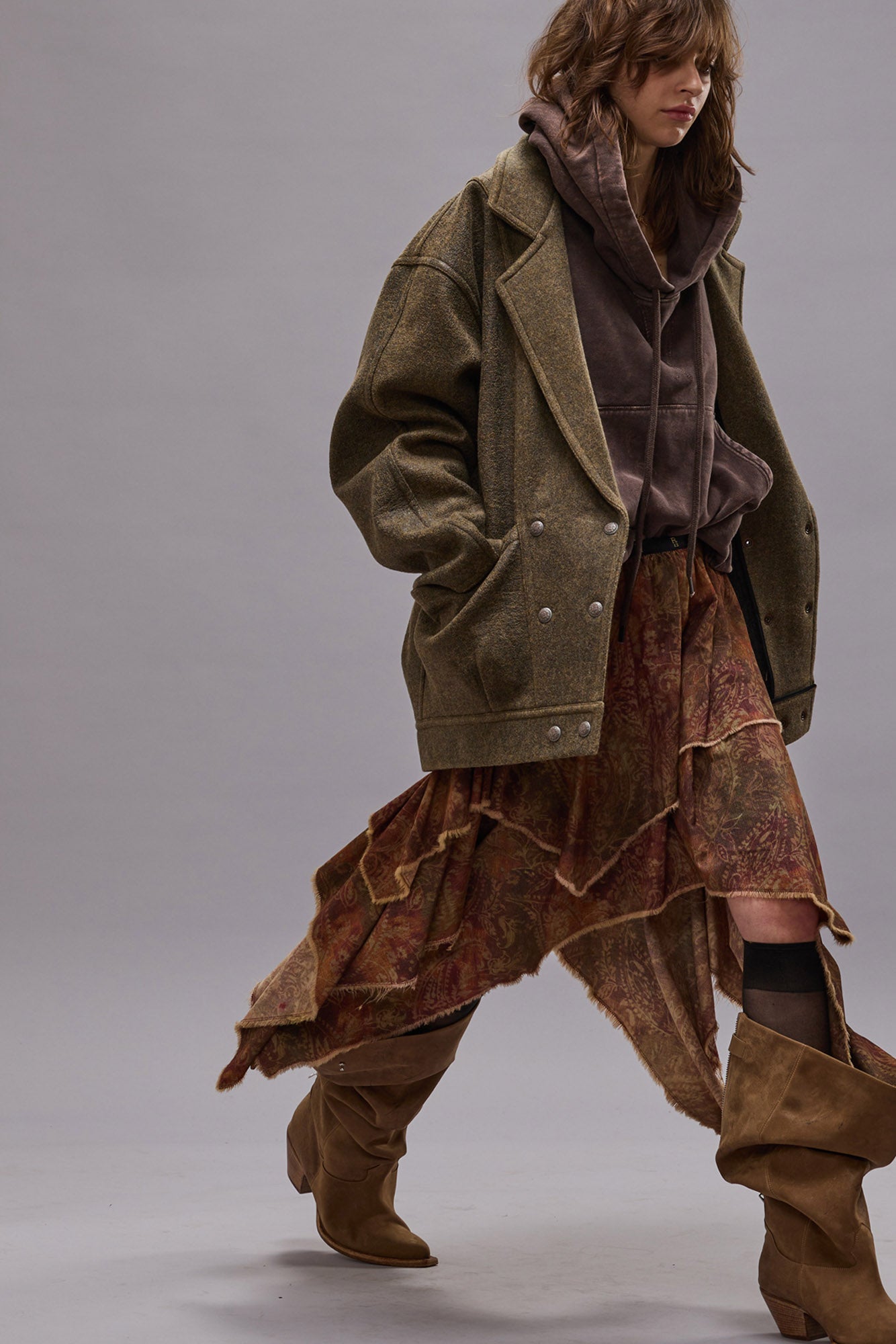 Double Breasted Jacket - Coated Wool - R13