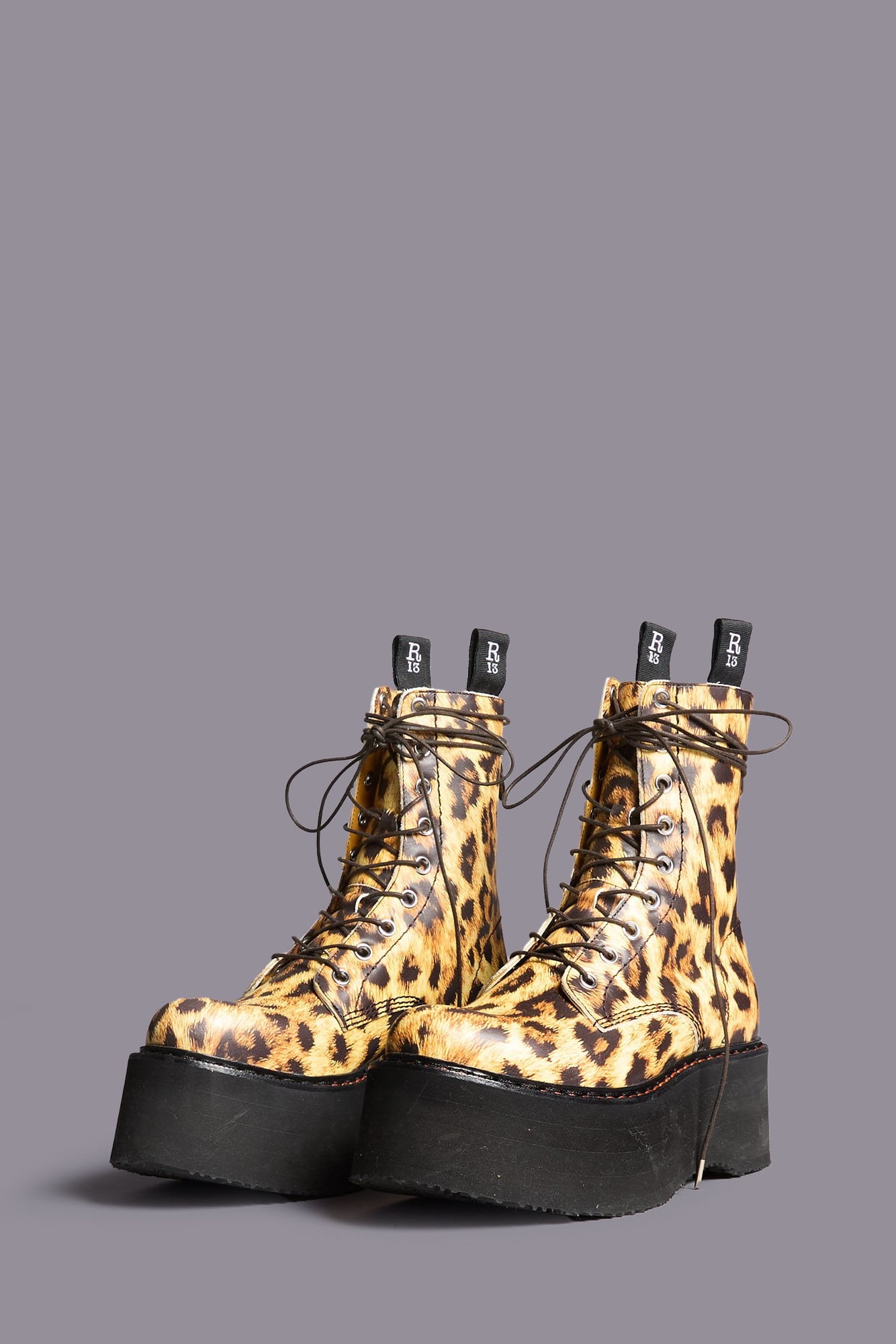 Double Stack Boot - Printed Yellow Leopard - R13