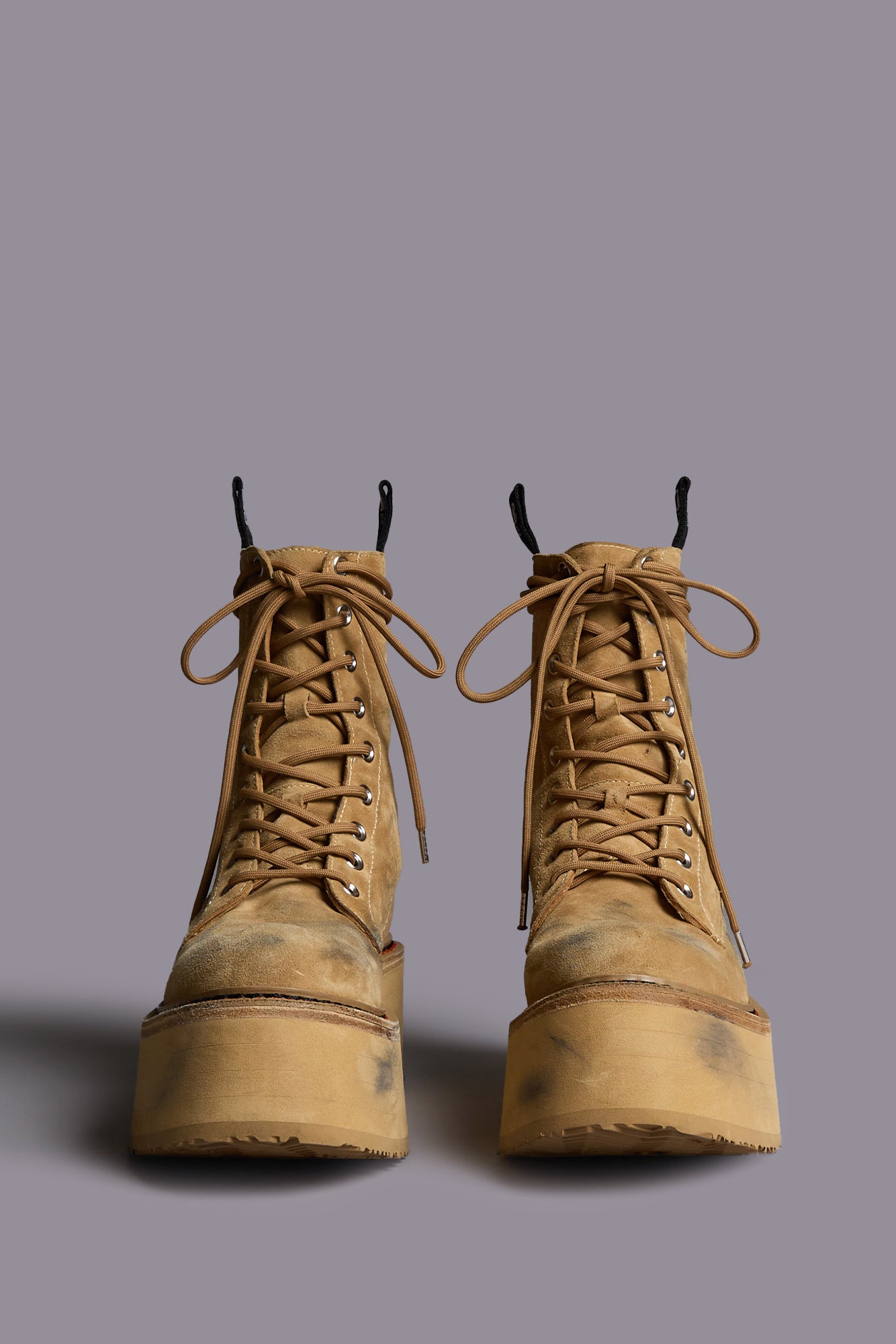 DOUBLE STACK BOOTS - KHAKI - R13