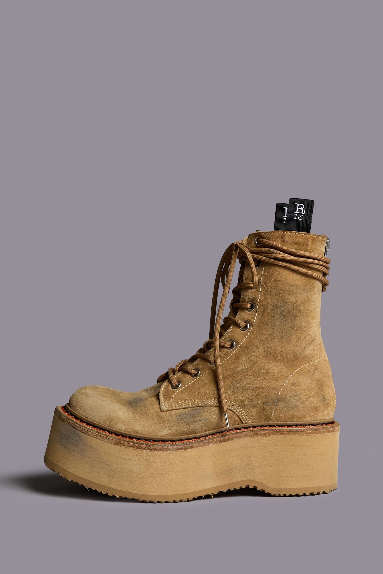 DOUBLE STACK BOOTS - KHAKI - R13