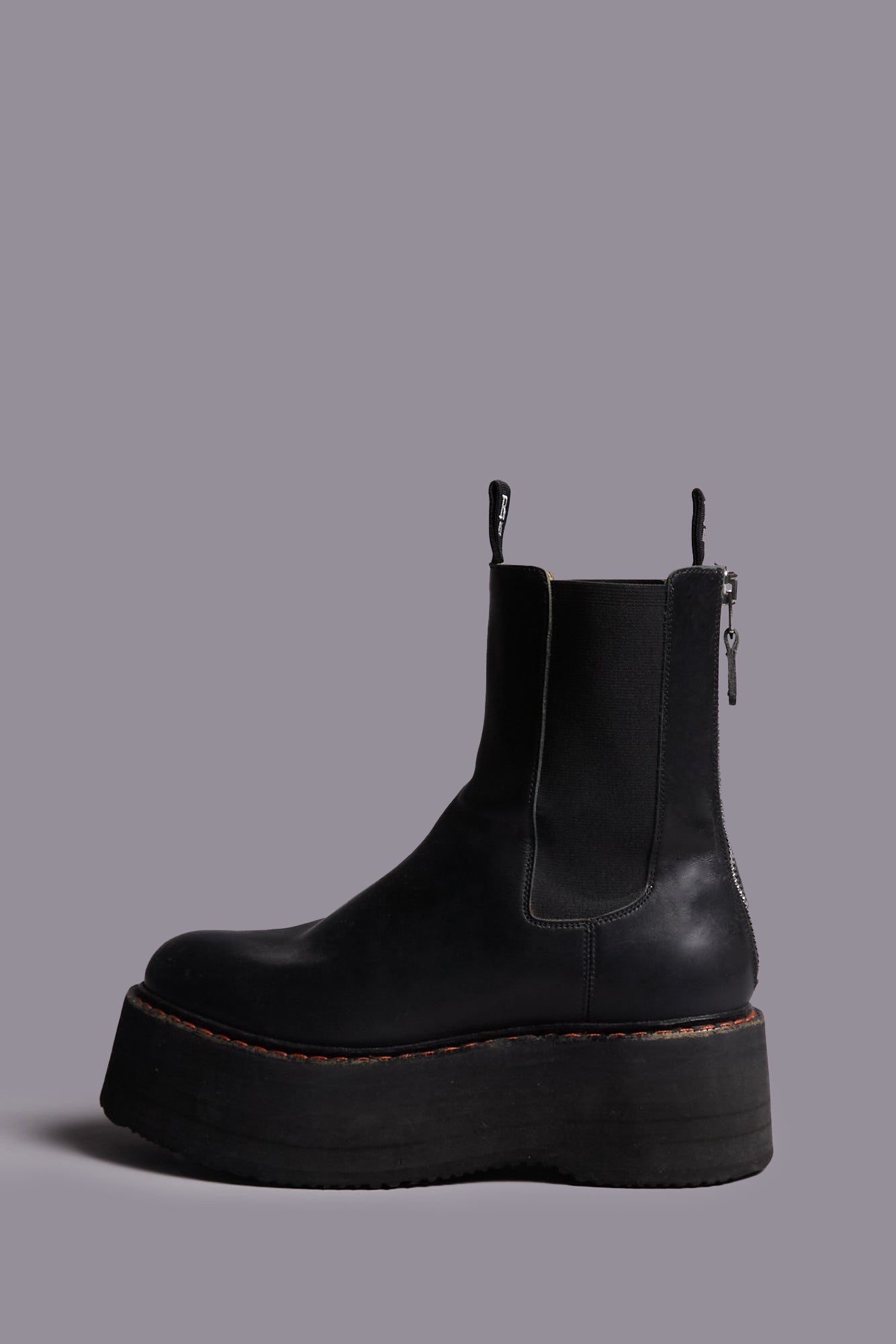 DOUBLE STACK CHELSEA BOOT - BLACK - R13