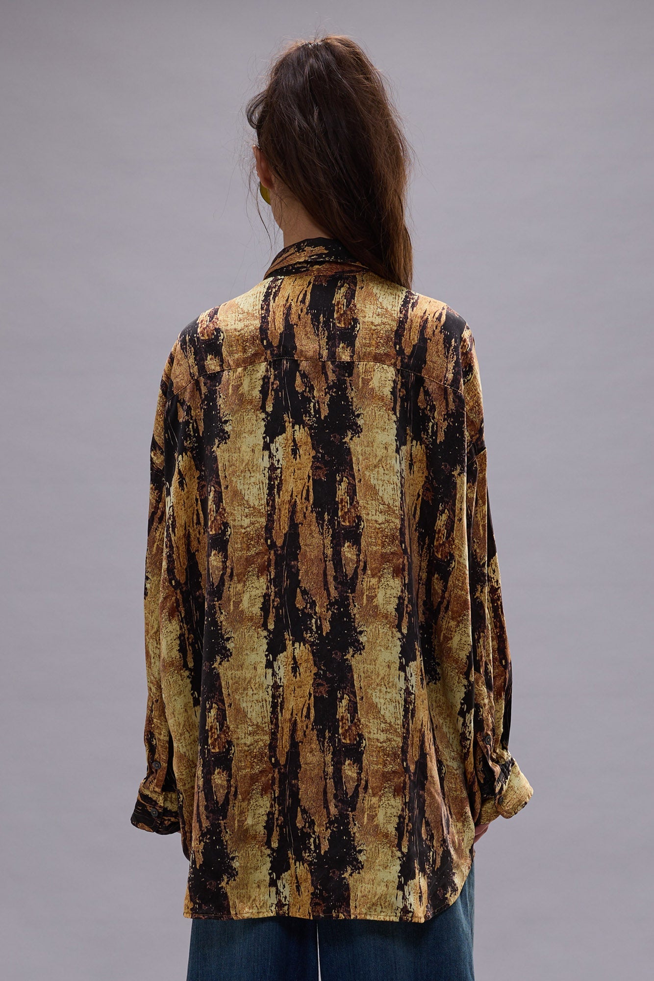 DROP NECK SHIRT - GOLD ON BLACK - R13