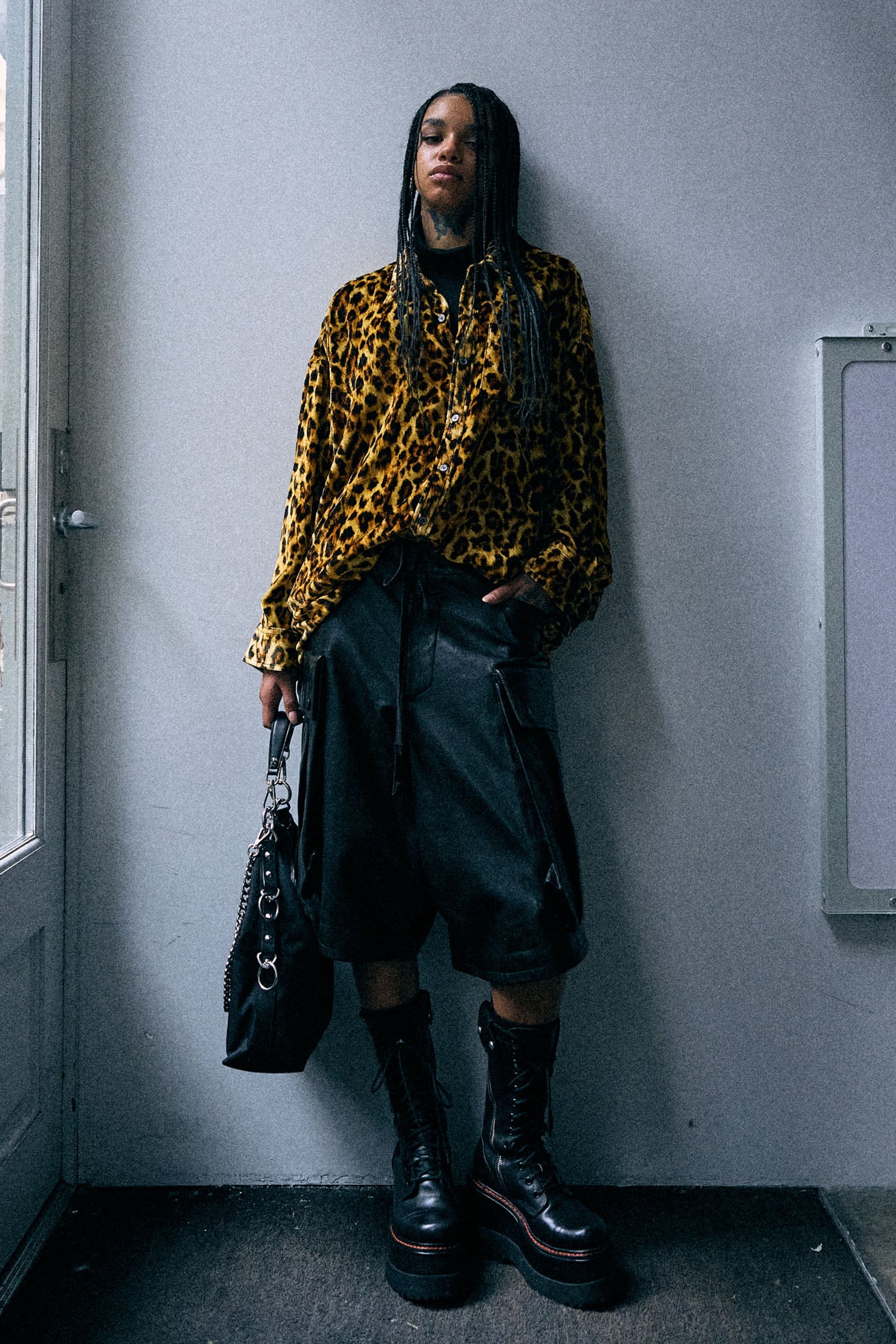 Drop Neck Shirt - Light Brown Leopard - R13