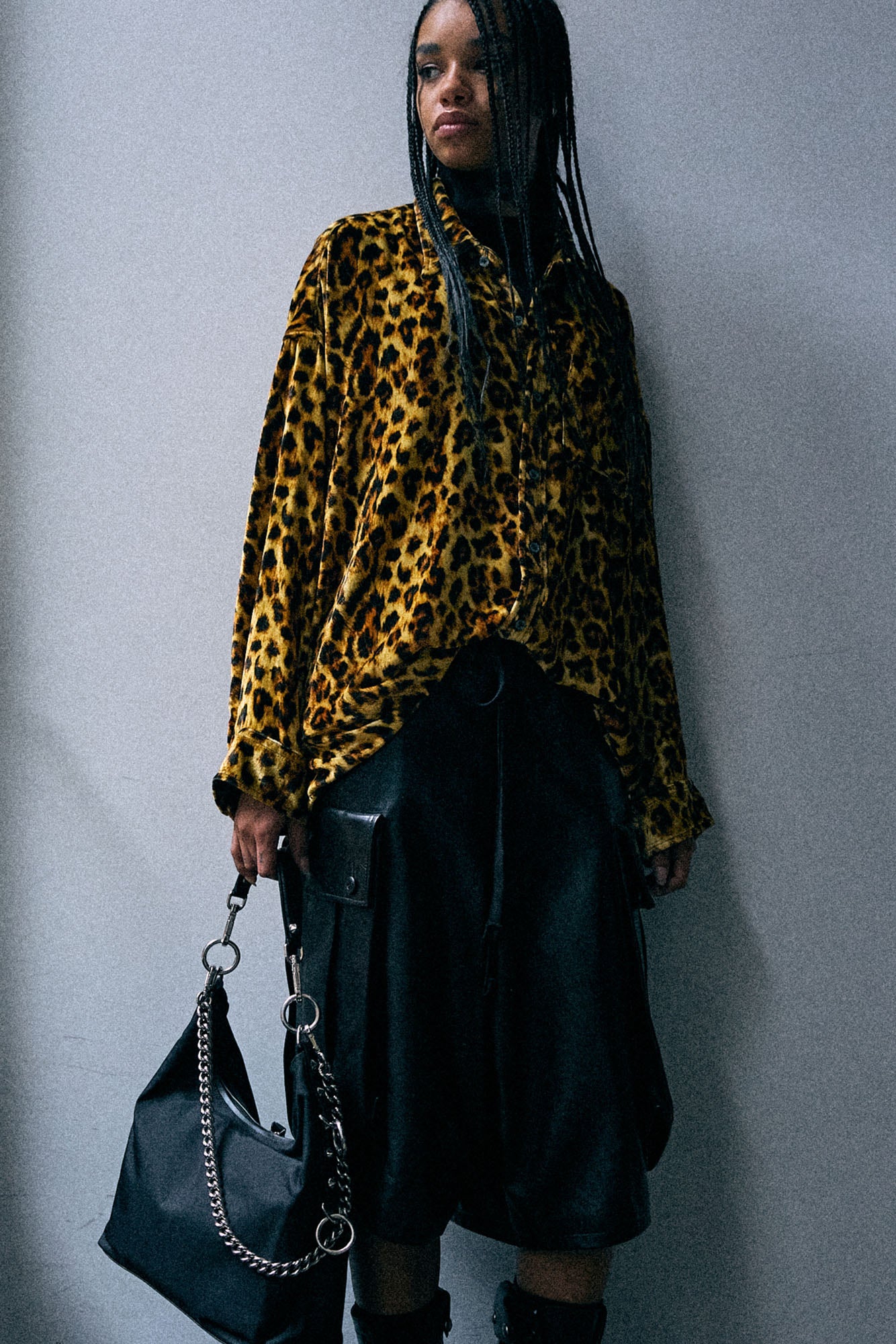 Drop Neck Shirt - Light Brown Leopard - R13