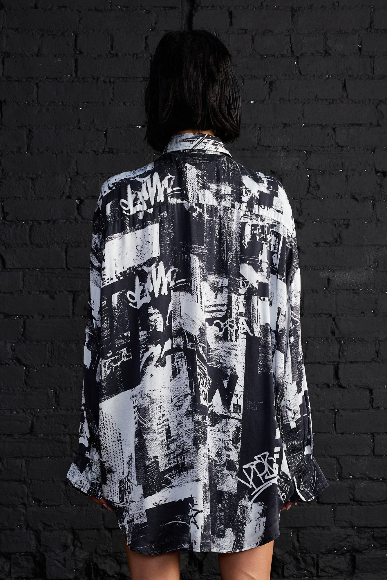 Drop Neck Shirt - Nyc Black And White - R13