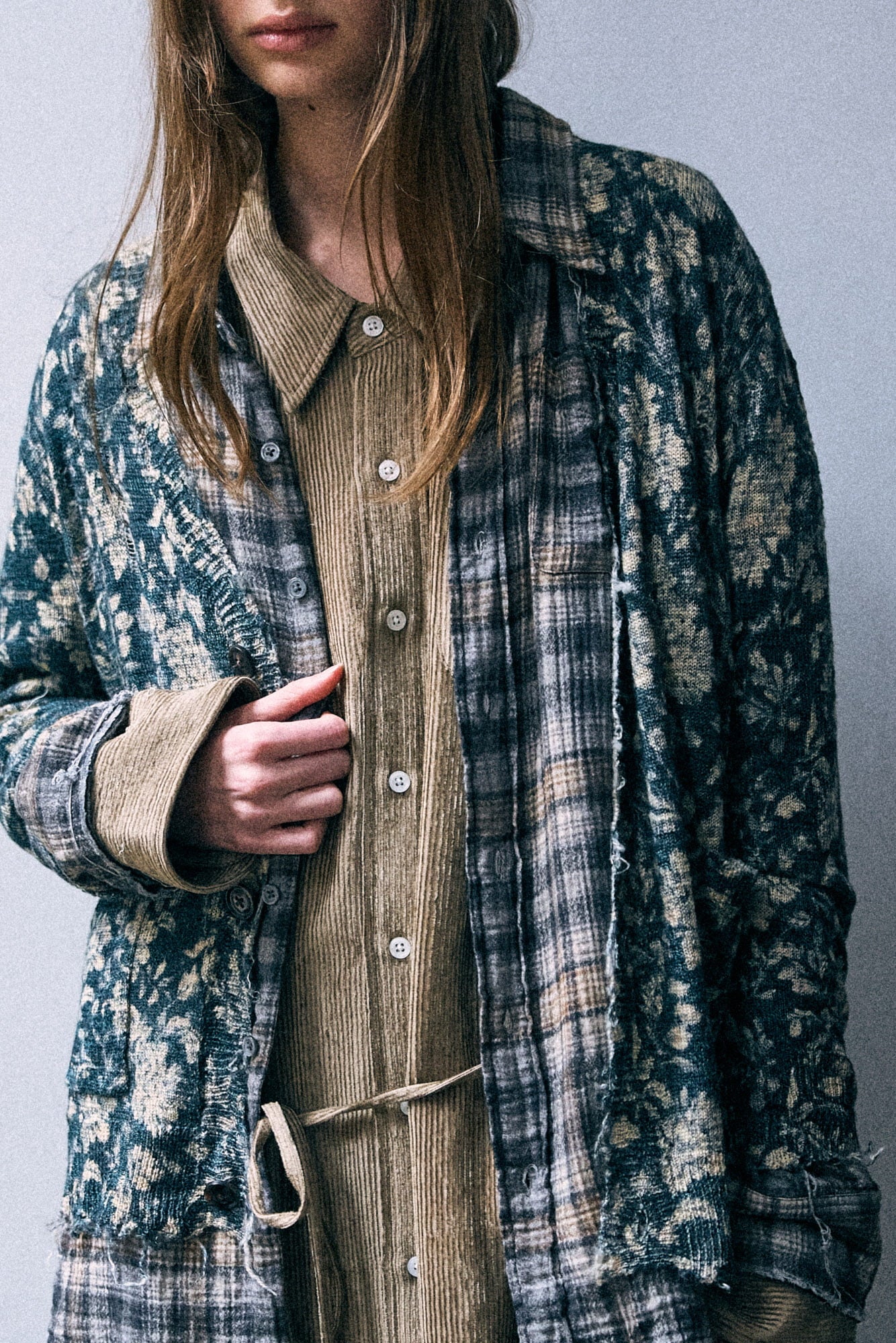 Drop Neck Shirtdress - Dusty Khaki - R13